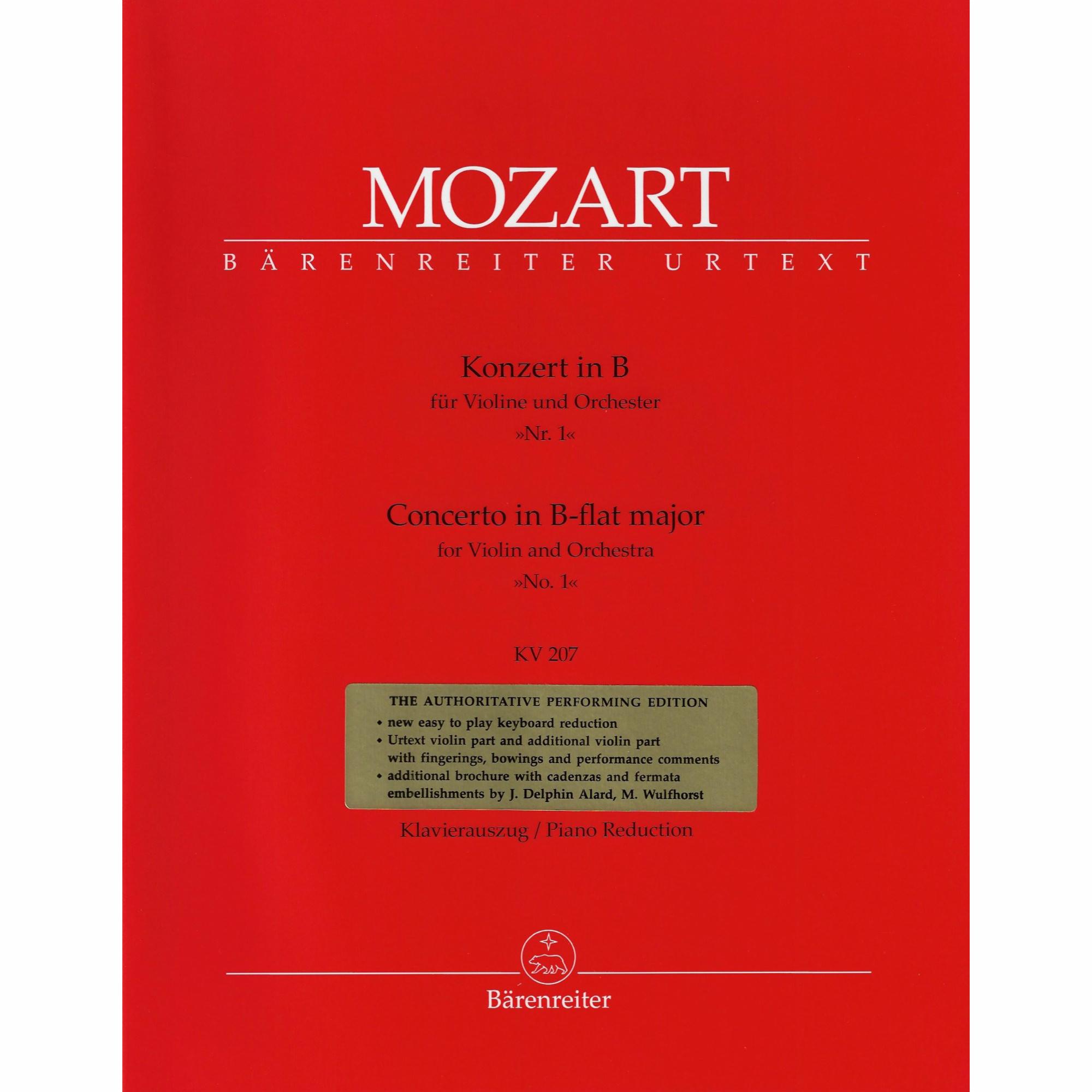 Mozart -- Concerto No. 1 in B-flat Major, K. 207 for Violin and Piano