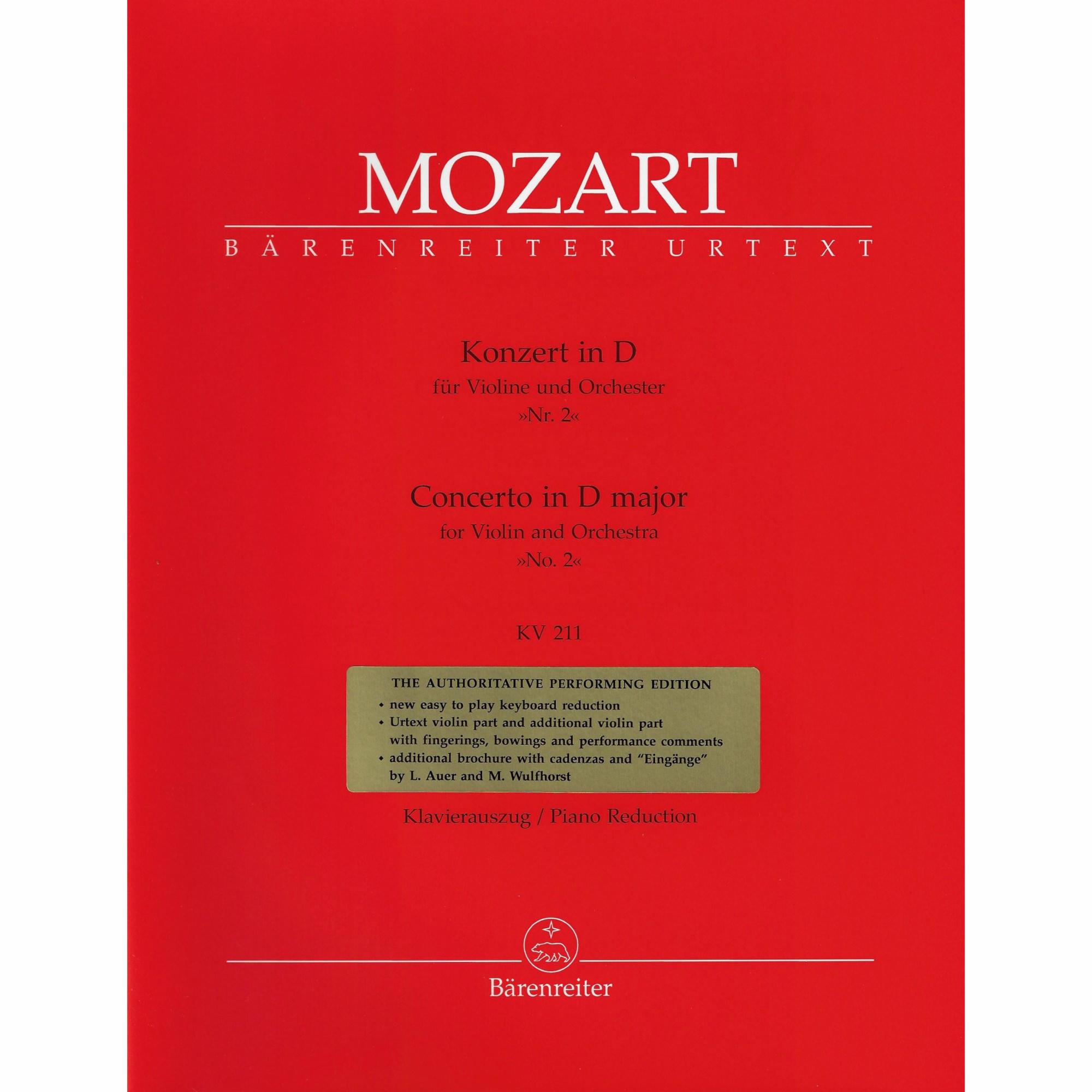Mozart -- Concerto No. 2 in D Major, K. 211