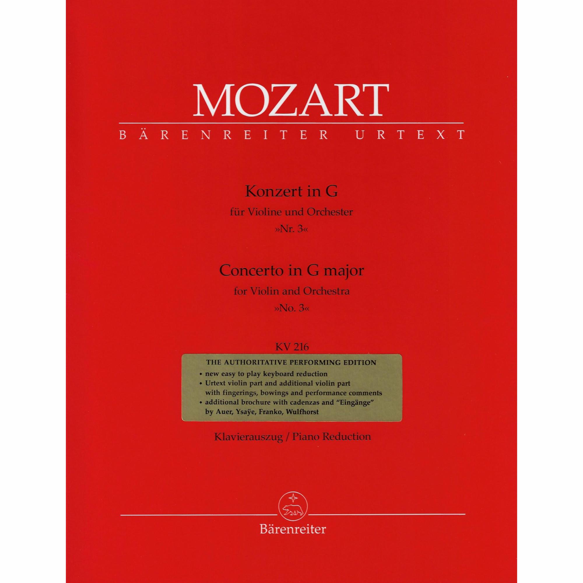 Violin Concerto No. 3 in G Major, K. 216