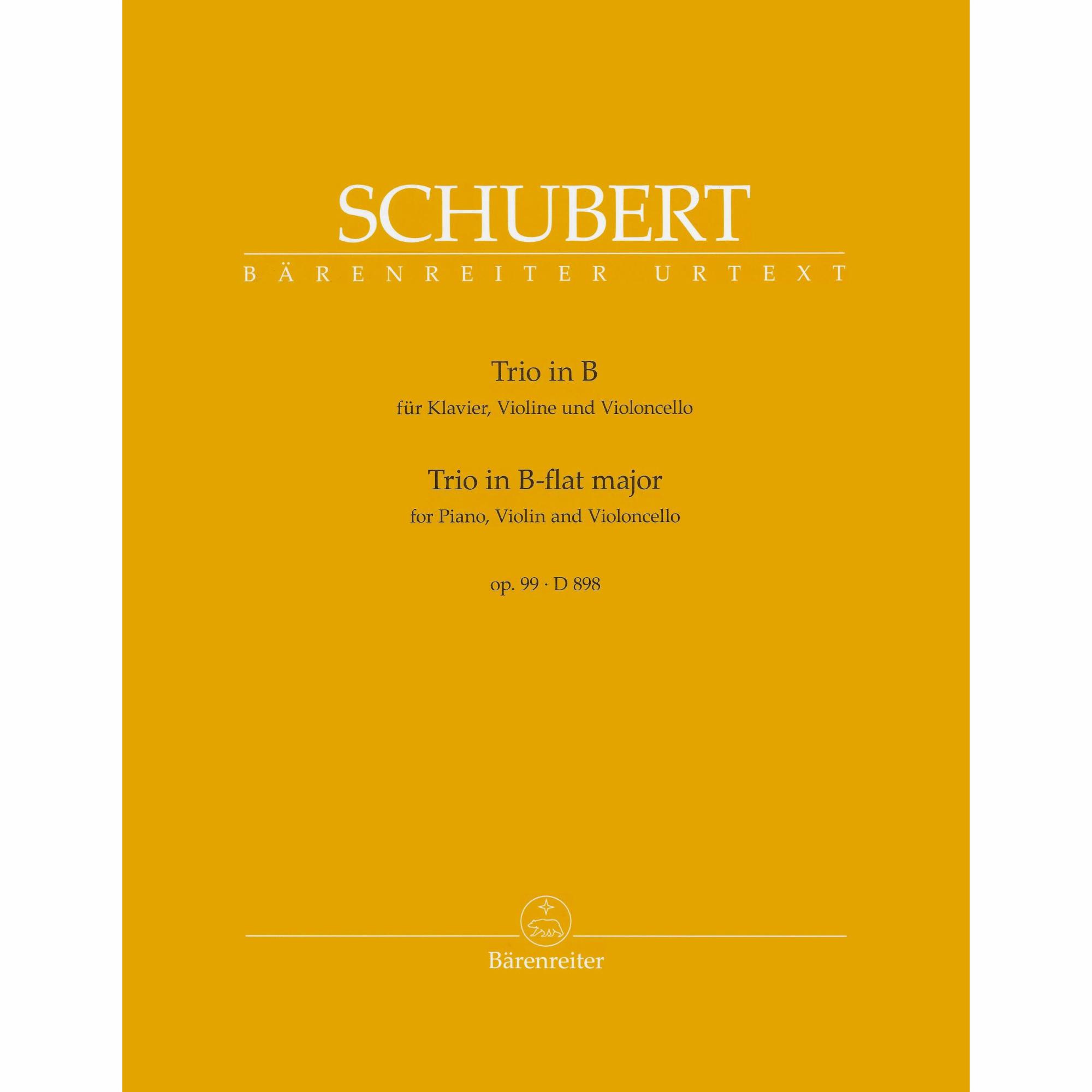 Schubert -- Piano Trio in B-flat Major, D. 898