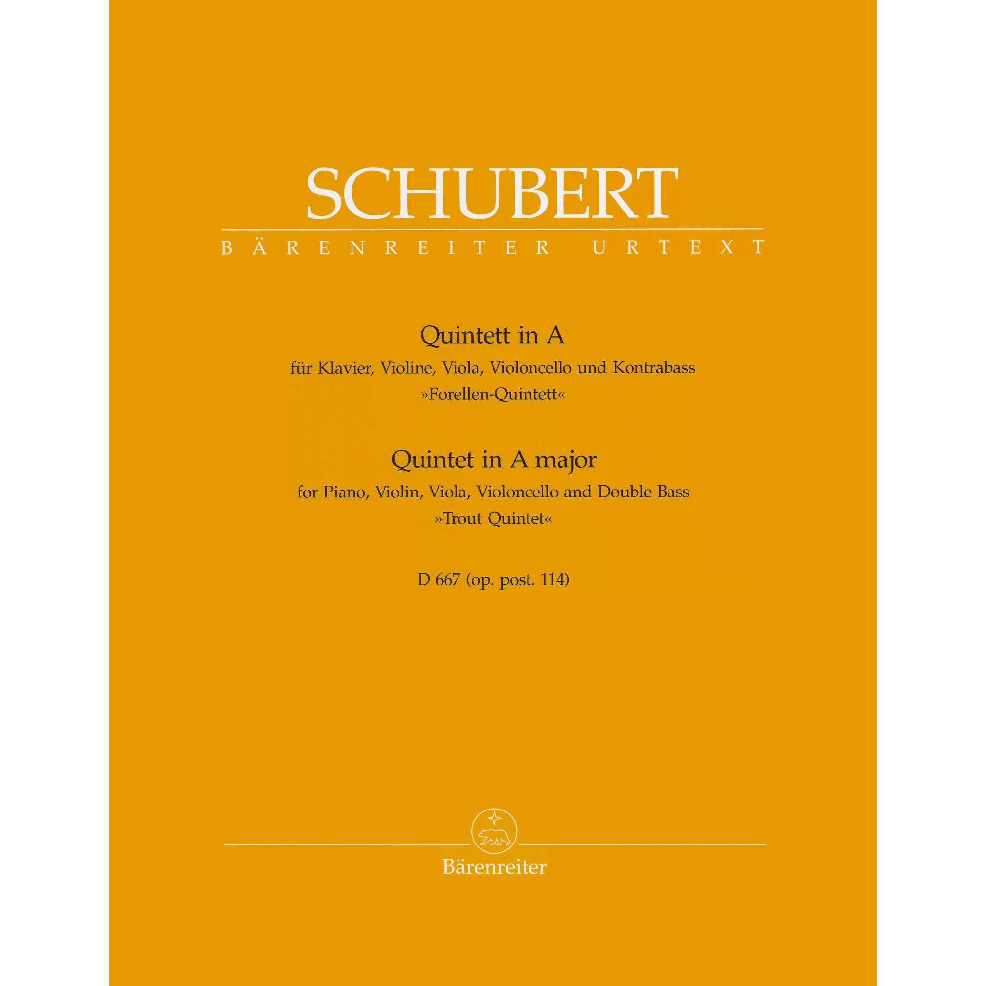 Schubert -- Piano Quintet in A Major, D. 667 (The Trout)