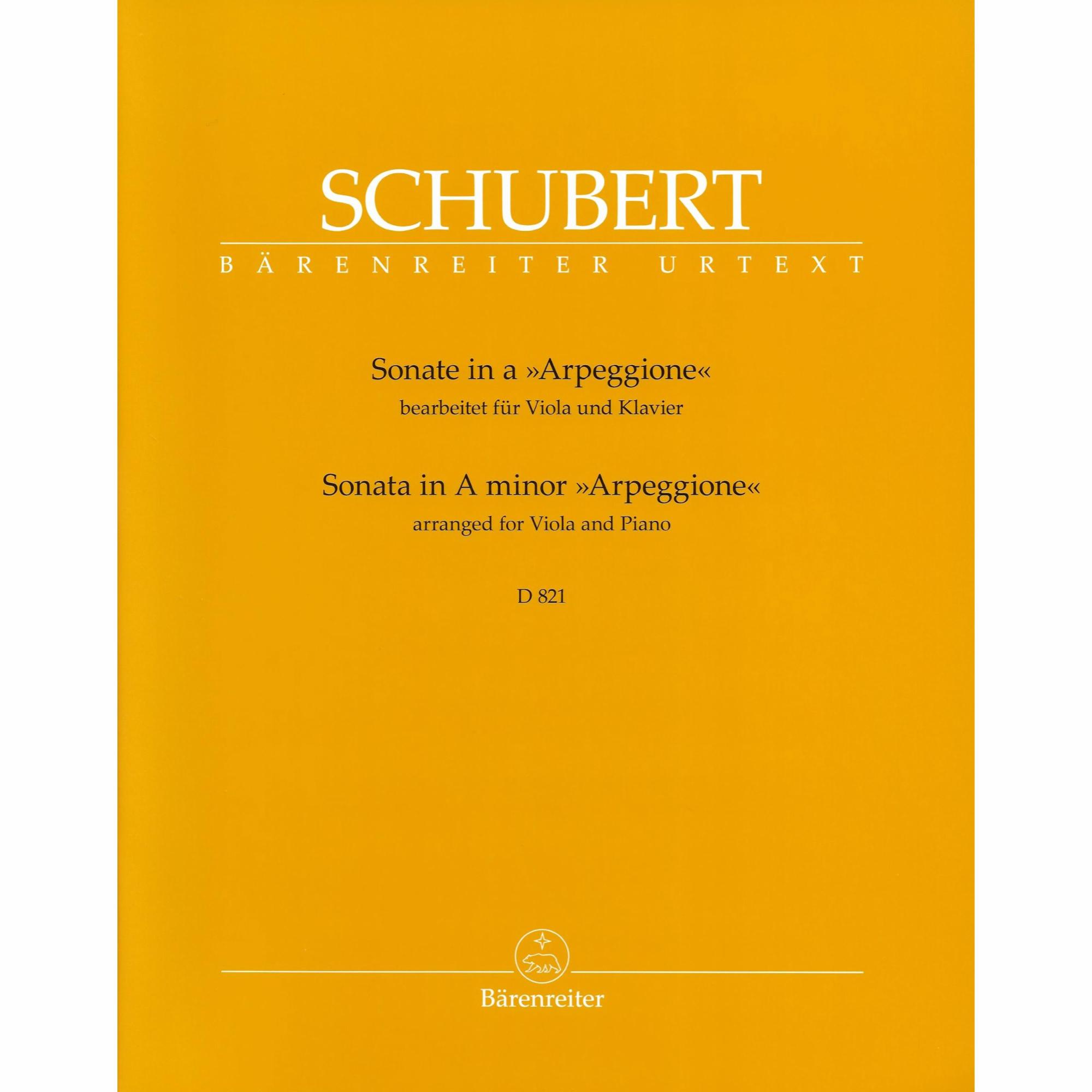 Arpeggione Sonata, D. 821 for Viola and Piano