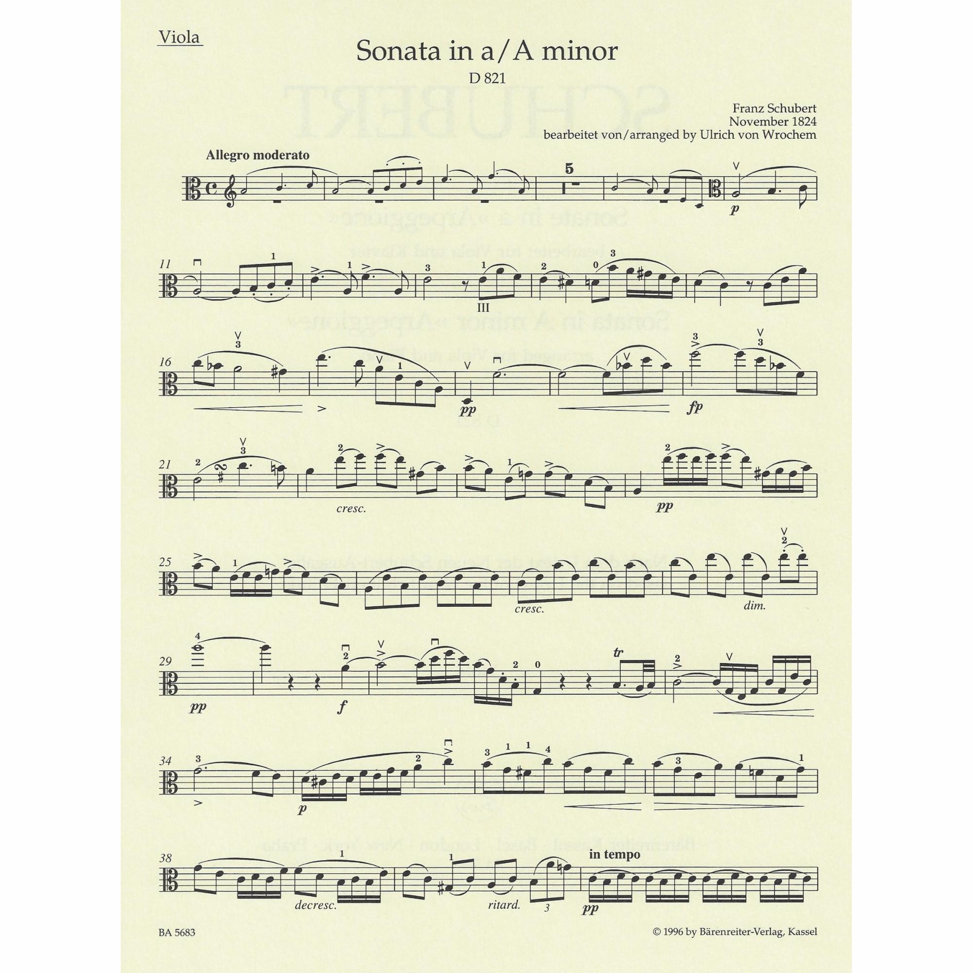 Sample: Viola Part (Pg. 1)