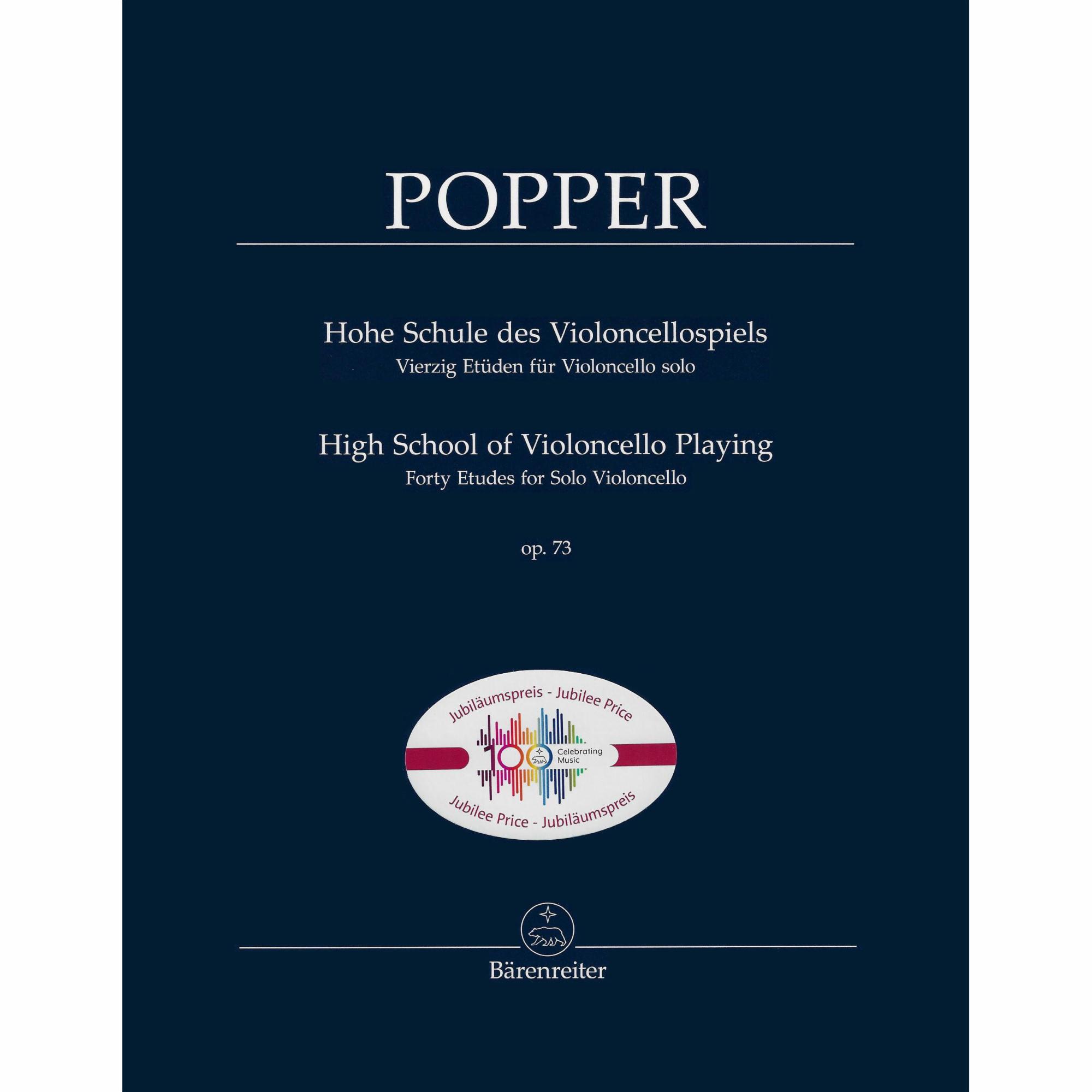 Popper -- High School of Cello Playing, Op. 73 (Jubilee Edition)