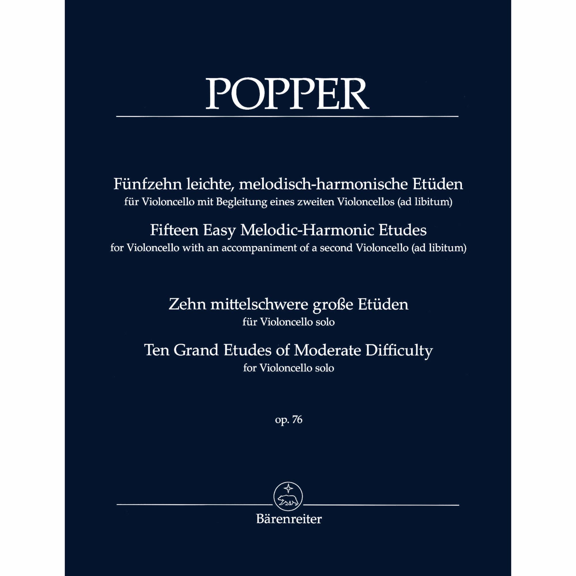 Popper -- Ten Grand Etudes of Moderate Difficulty, Op. 76 for Cello