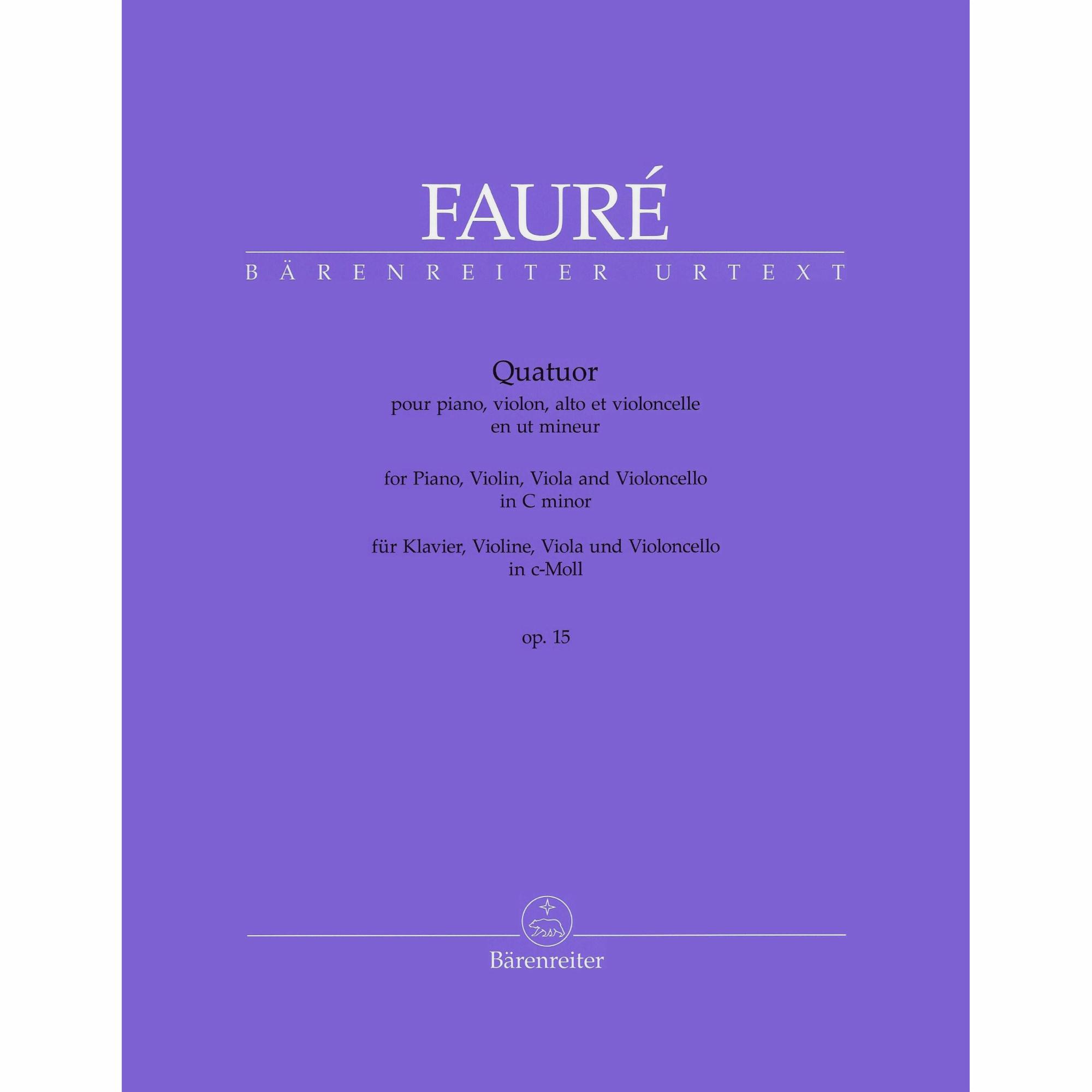 Faure -- Piano Quartet in C Minor, Op. 15