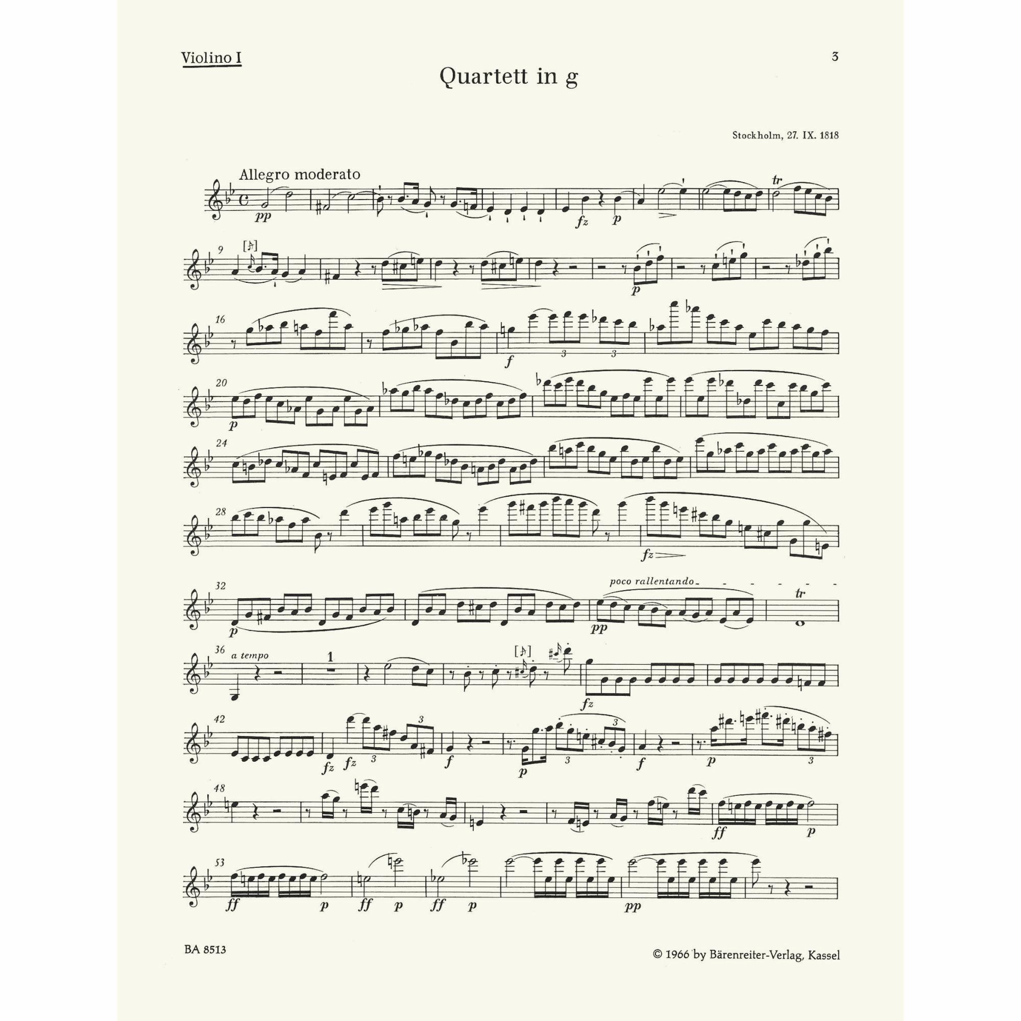 Sample: Violin I (Pg. 3)