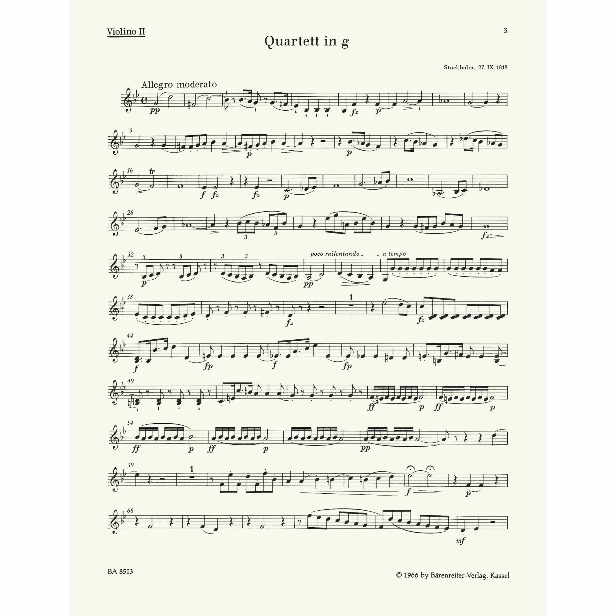 Sample: Violin II (Pg. 3)