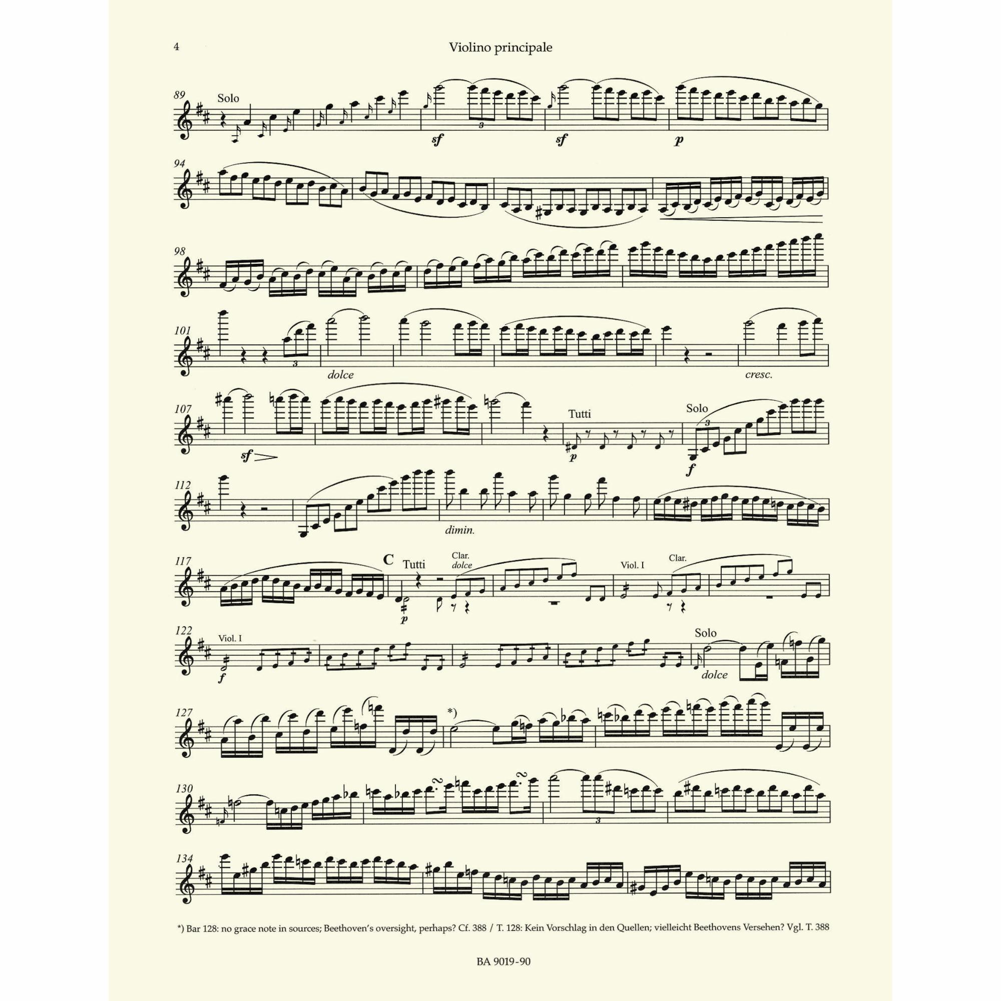 Sample: Urtext Violin (Pg. 4)