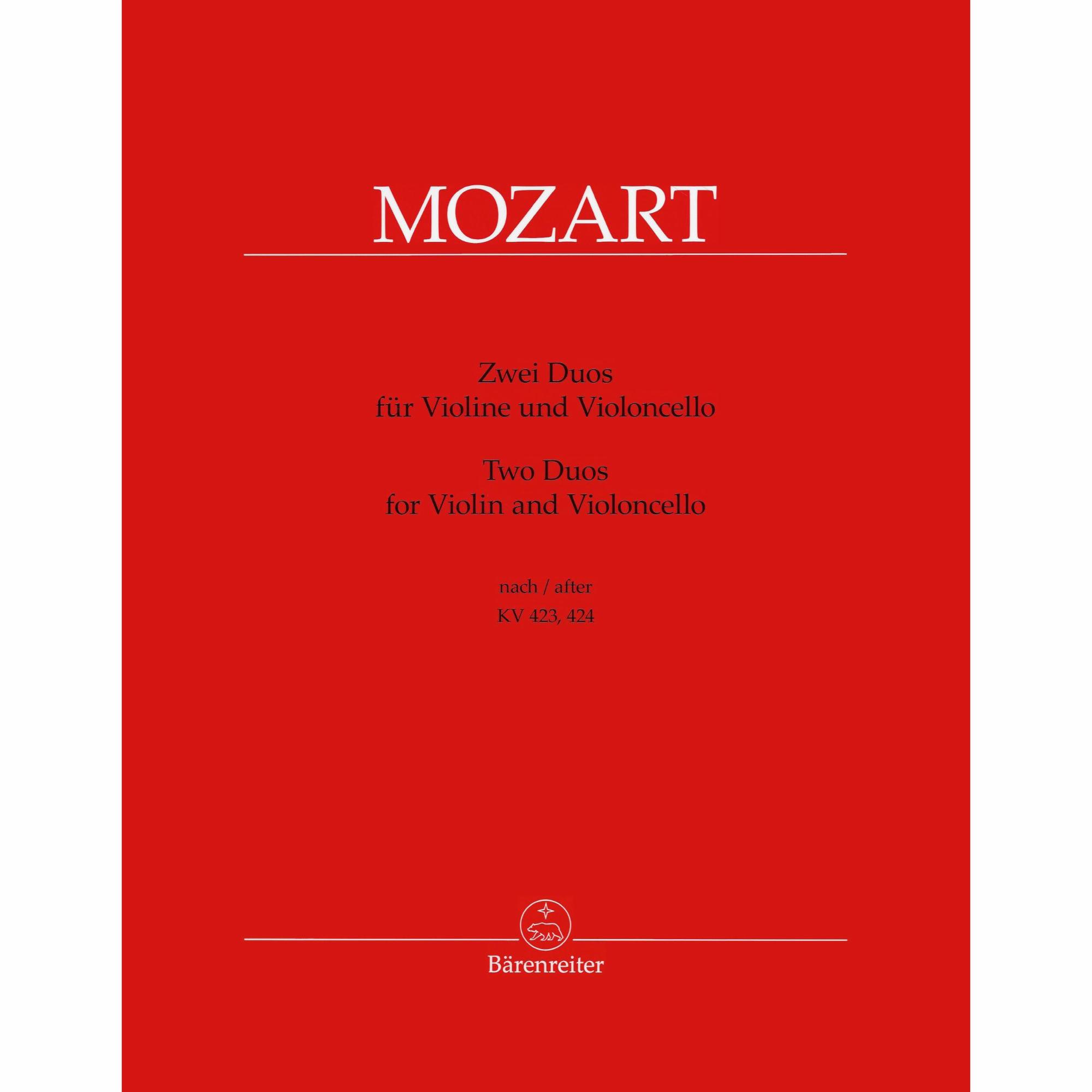 Mozart -- Two Duos, K. 423 & 424 for Violin and Cello