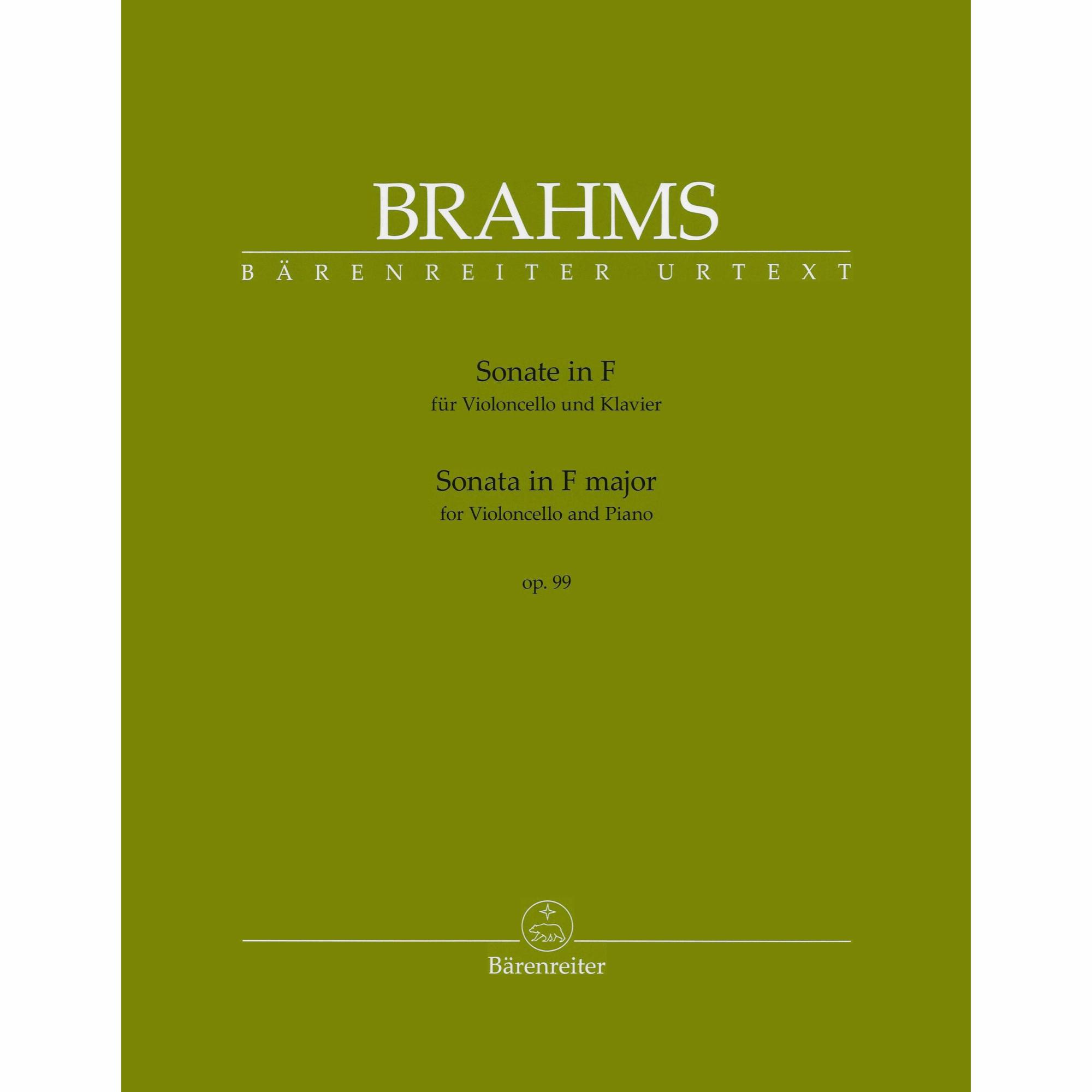Brahms -- Sonata in F Major, Op. 99 for Cello and Piano