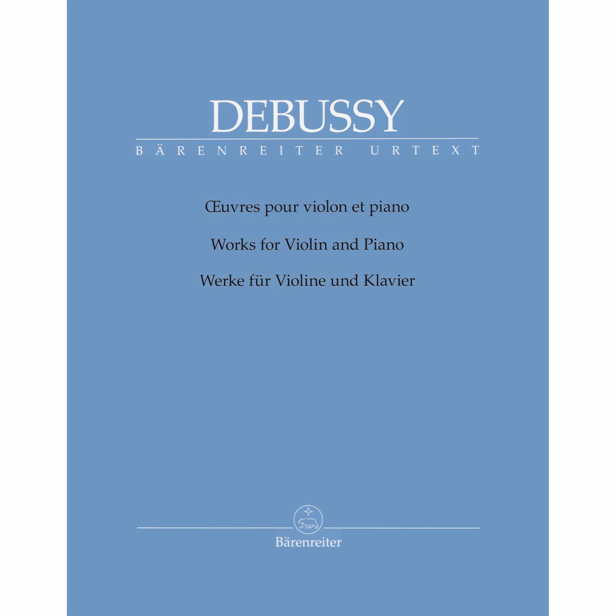 Debussy -- Works for Violin and Piano