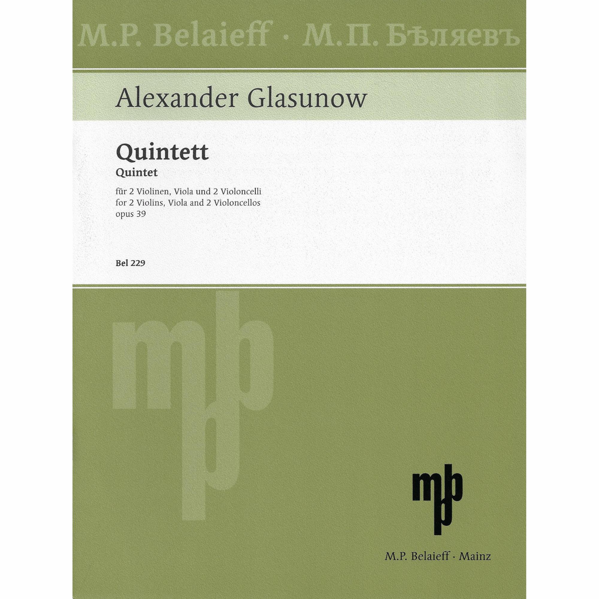 Glazunov -- String Quintet, Op. 39