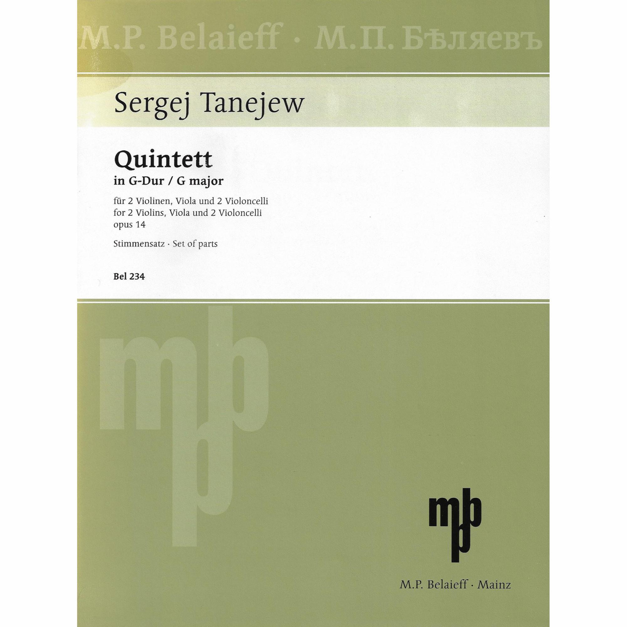 Taneyev -- String Quintet in G Major, Op. 14