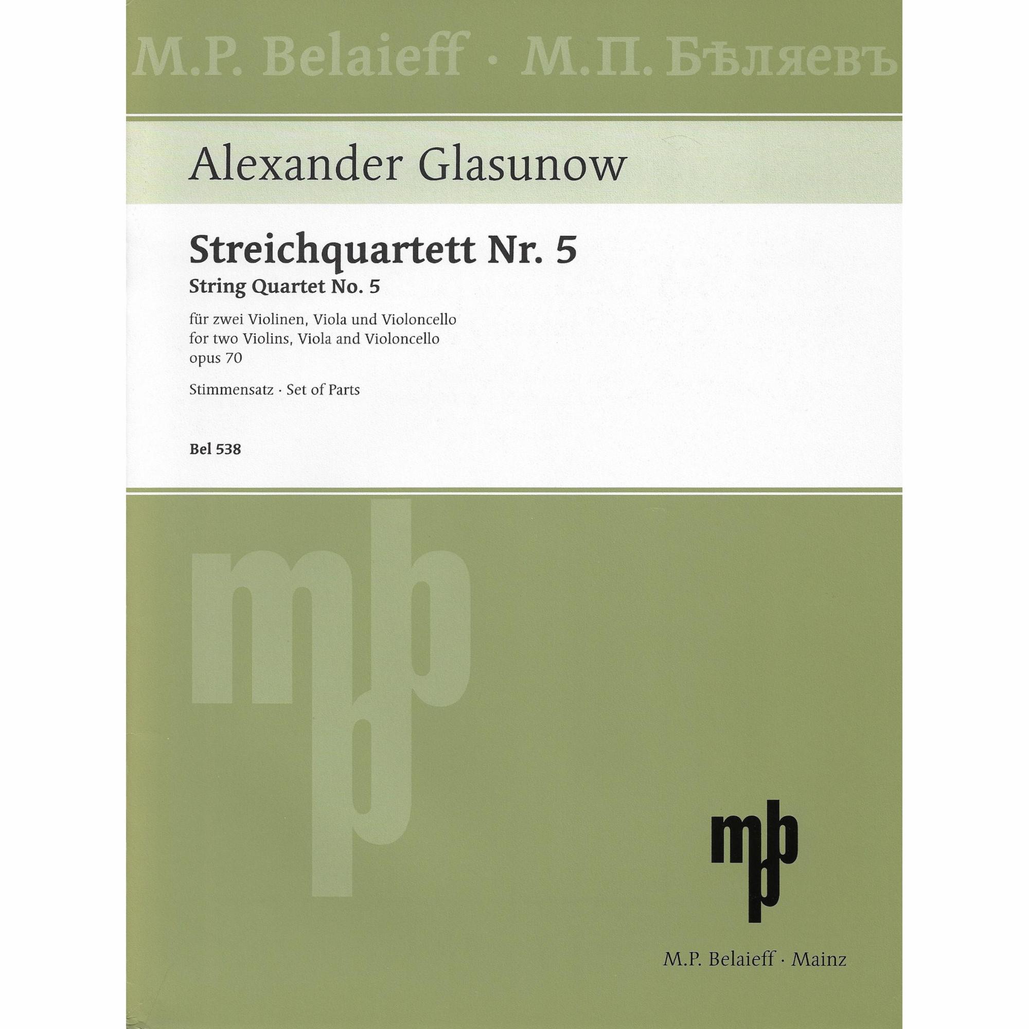 Glazunov -- String Quartet No. 5 in D Minor, Op. 70