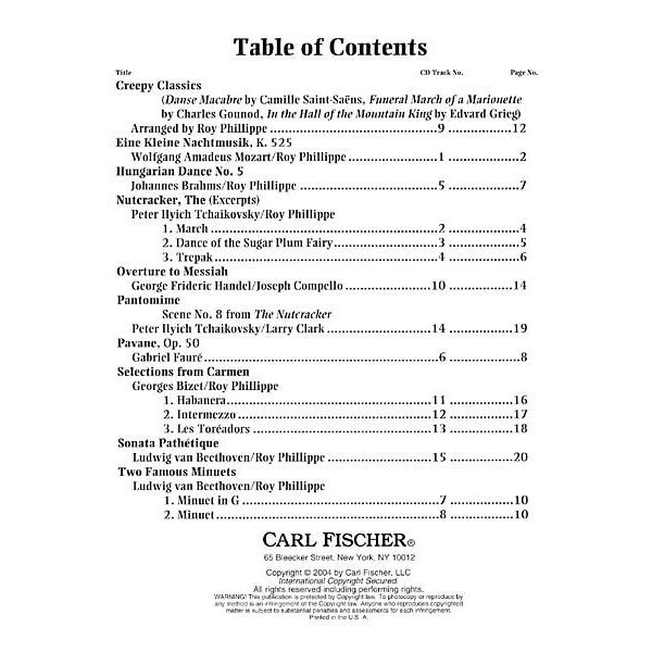 Table Of Contents