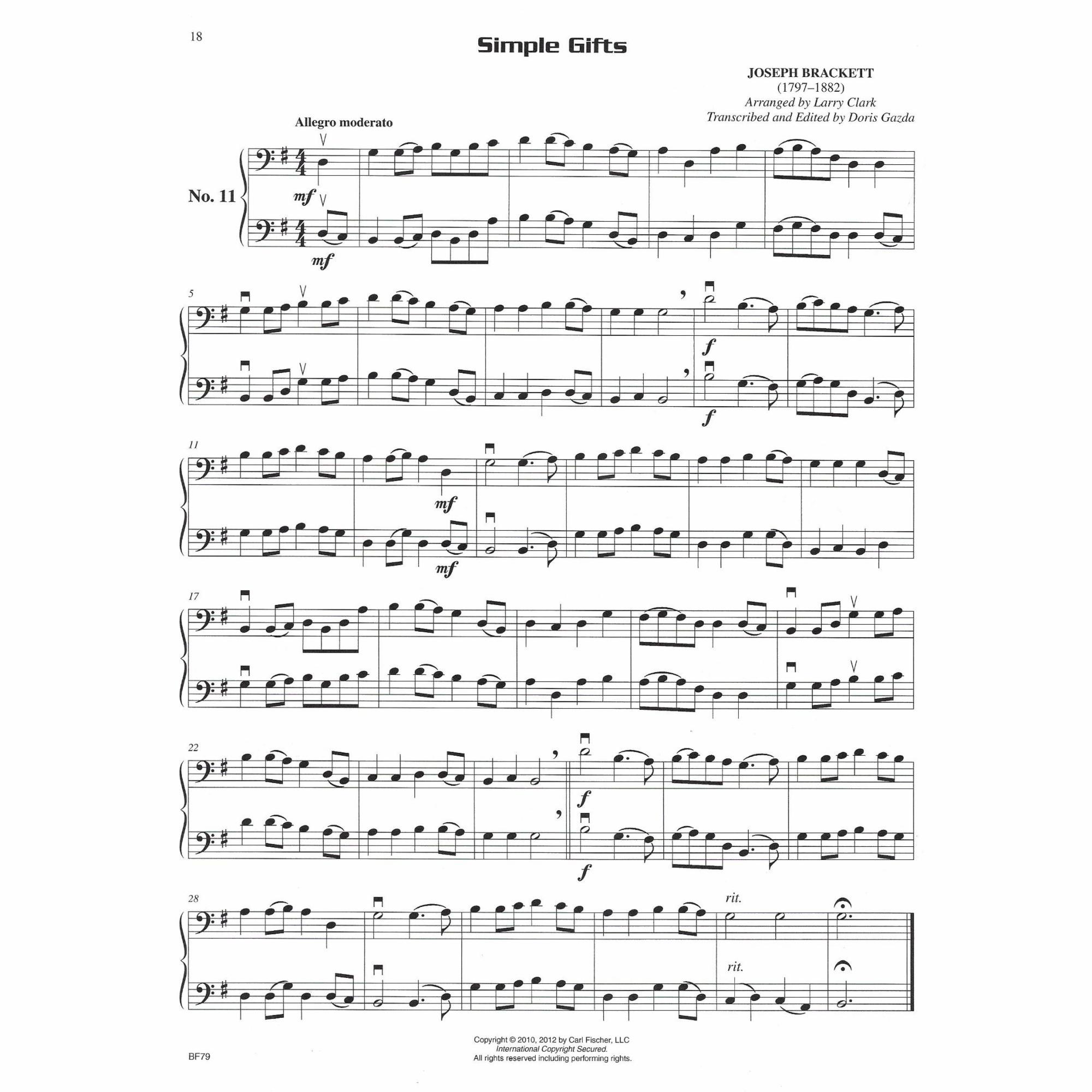 Sample: Cello (Pg. 18)