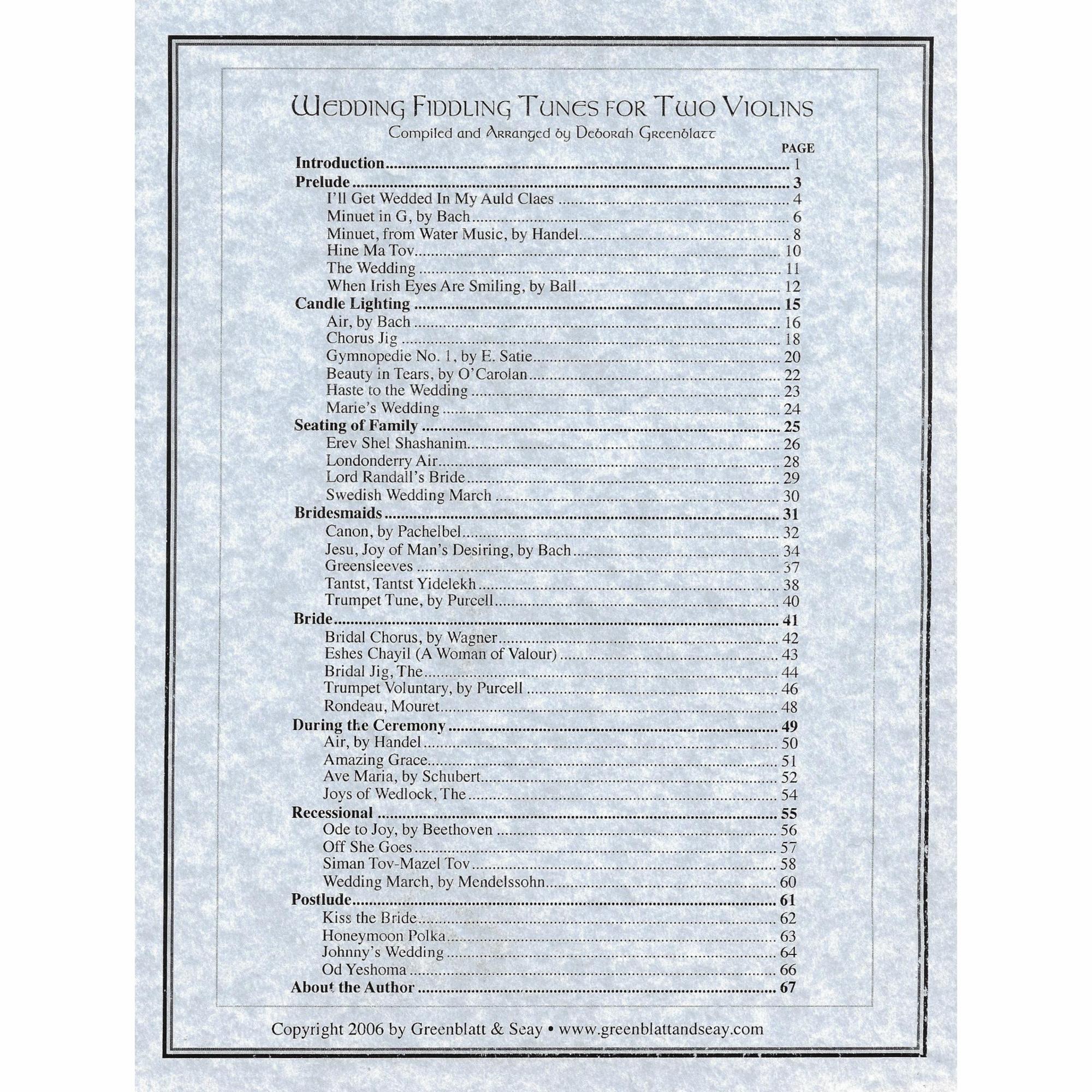 Wedding Fiddle Tunes for Violin, Viola, or Cello