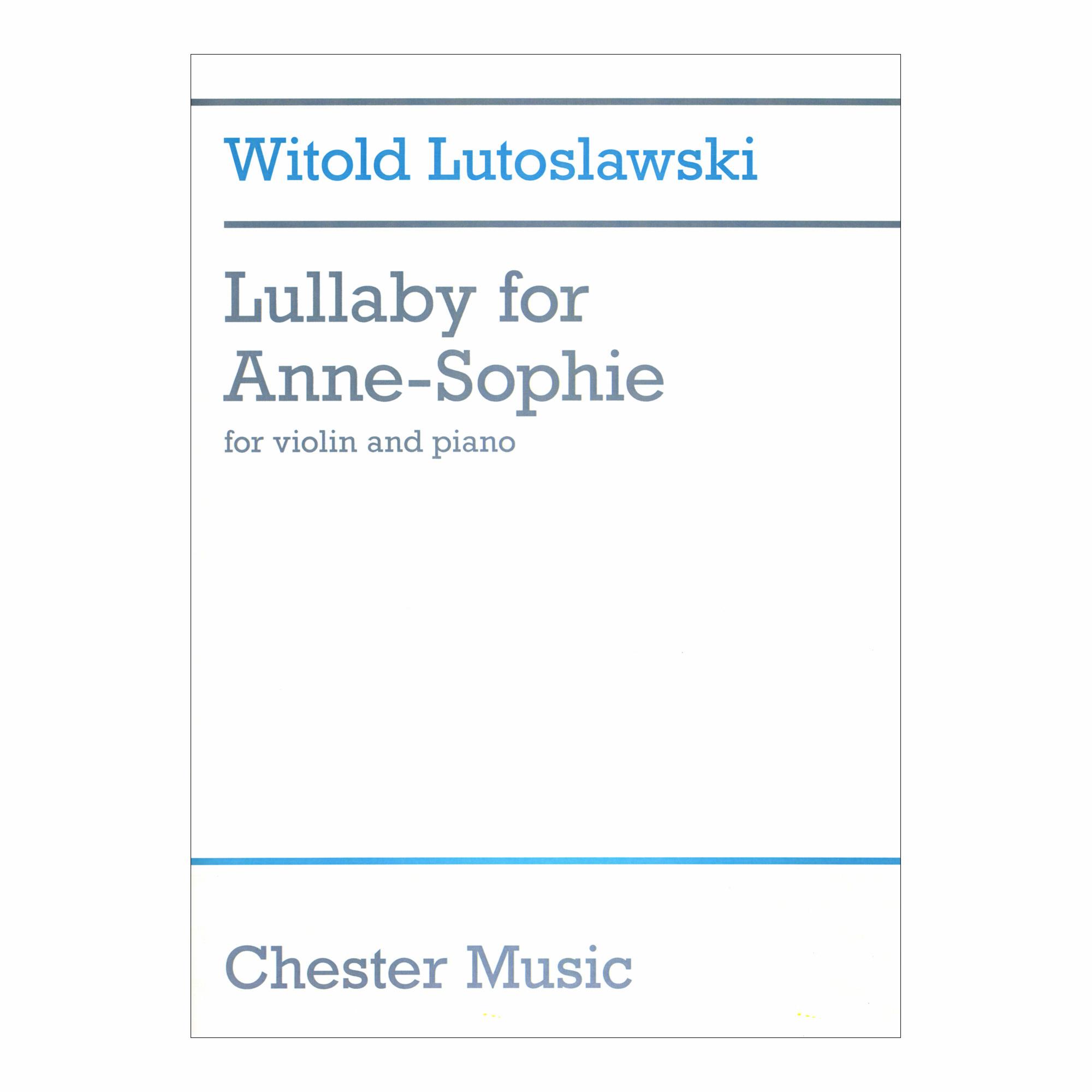 Lullaby for Anne-Sophie for Violin and Piano