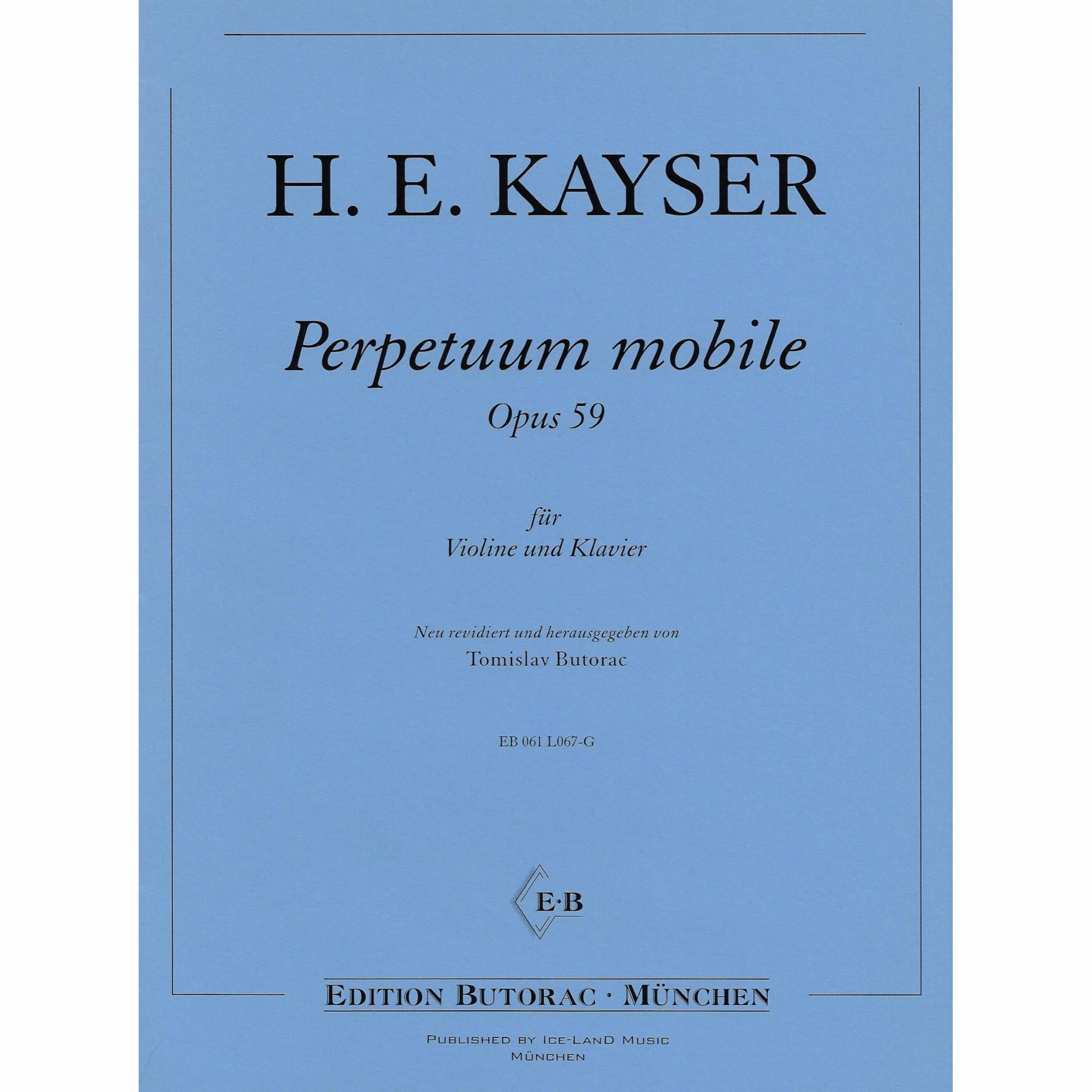 Kayser -- Perpetuum Mobile. Op. 59 for Violin and Piano