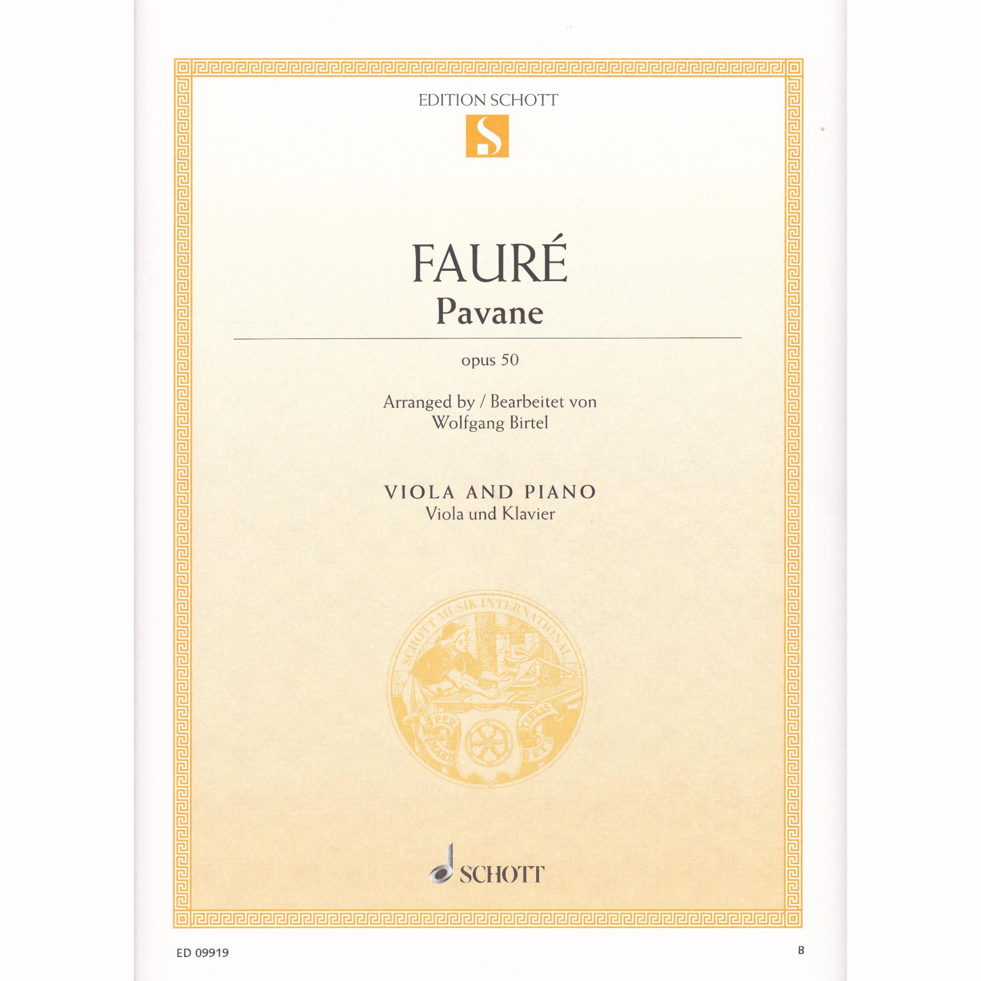 Pavane for Viola and Piano, Op. 50