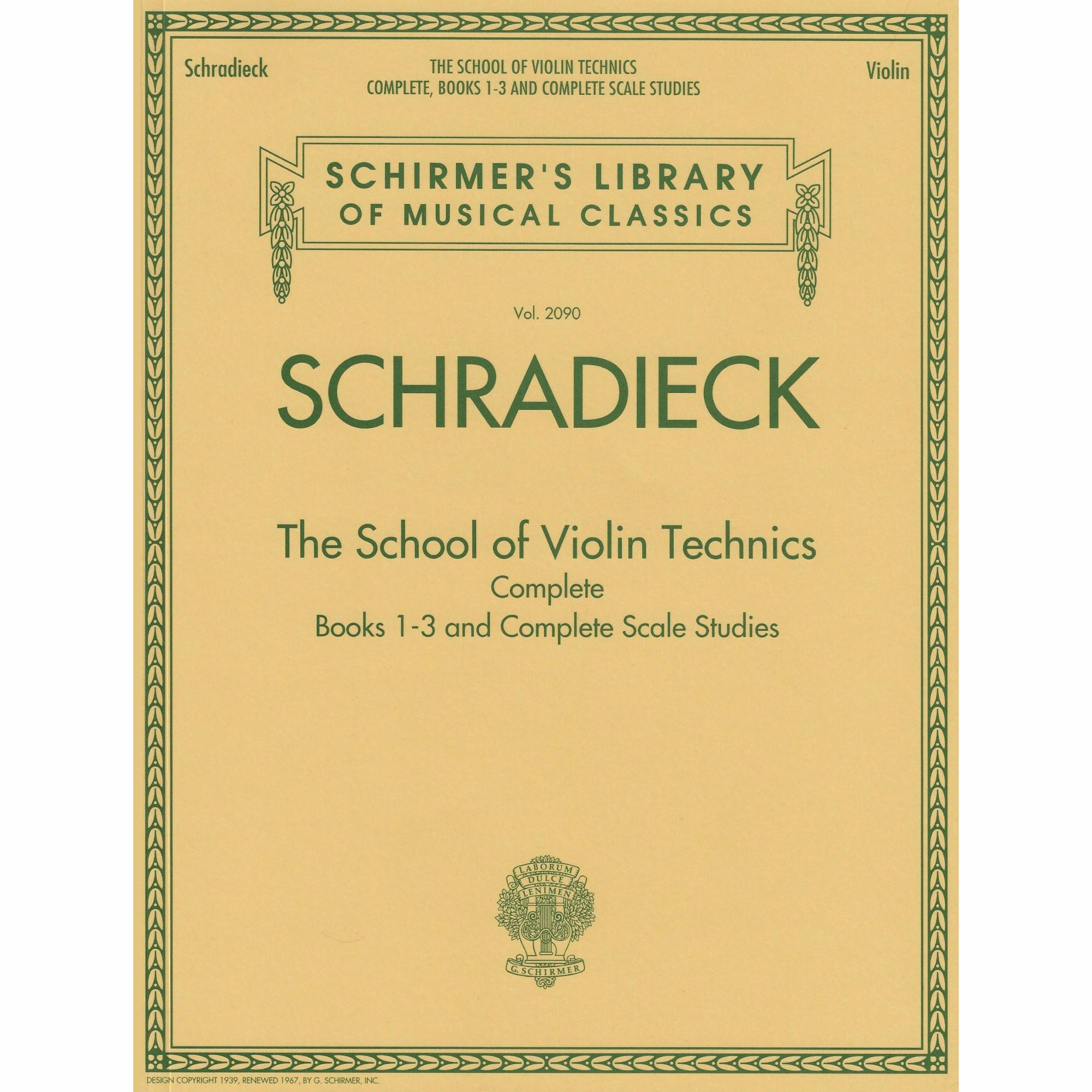 Schradieck -- The School of Violin Technics and Complete Scale Studies