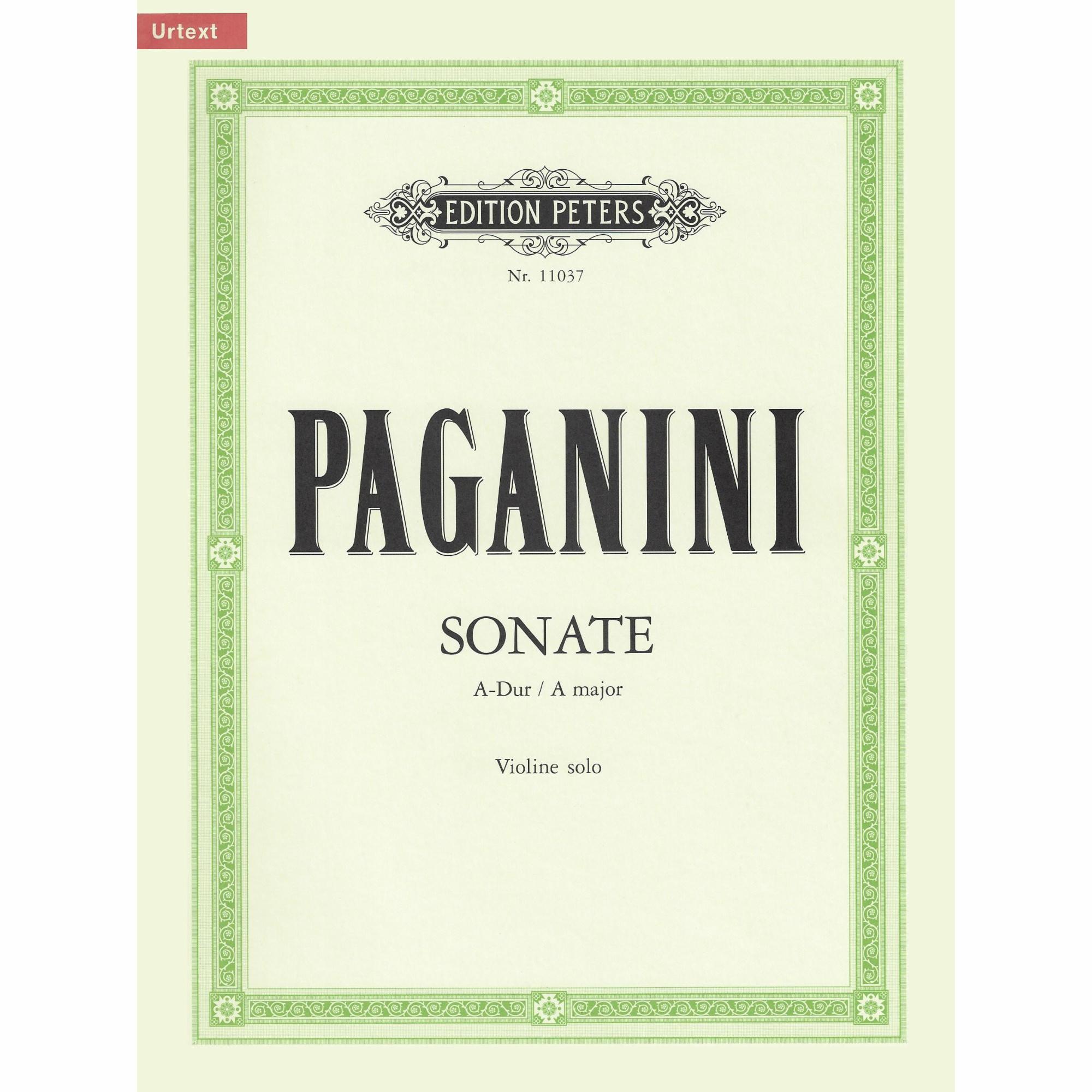 Paganini -- Sonata in A Major for Solo Violin