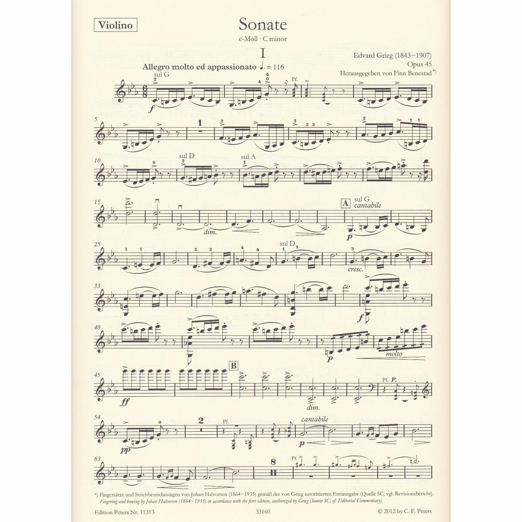 Violin Sonata No. 3 in C Minor, Op. 45