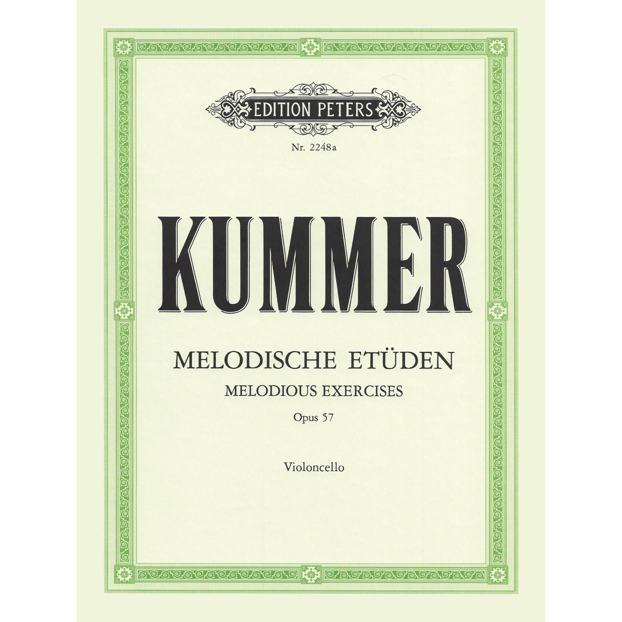 Kummer -- Melodious Exercises, Op. 57 for Cello