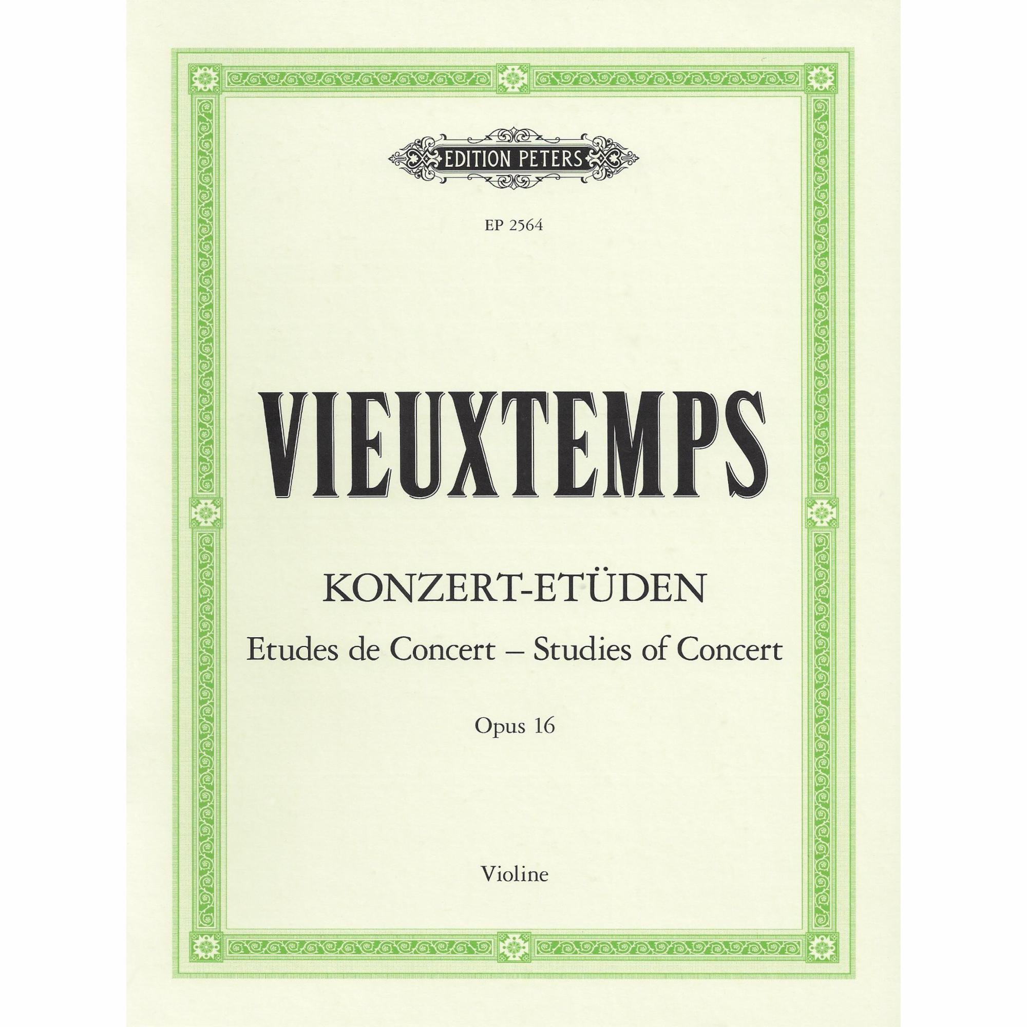 Vieuxtemps -- Etudes de Concert, Op. 16 for Violin