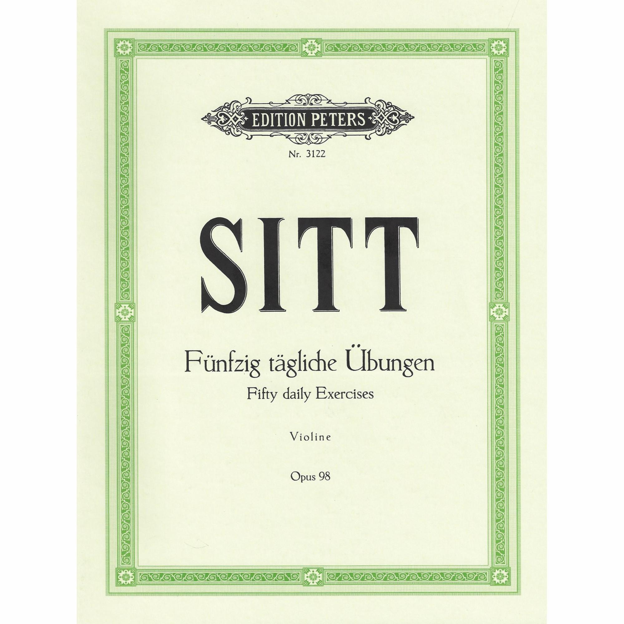 Sitt -- Fifty Daily Exercises, Op. 98 for Violin