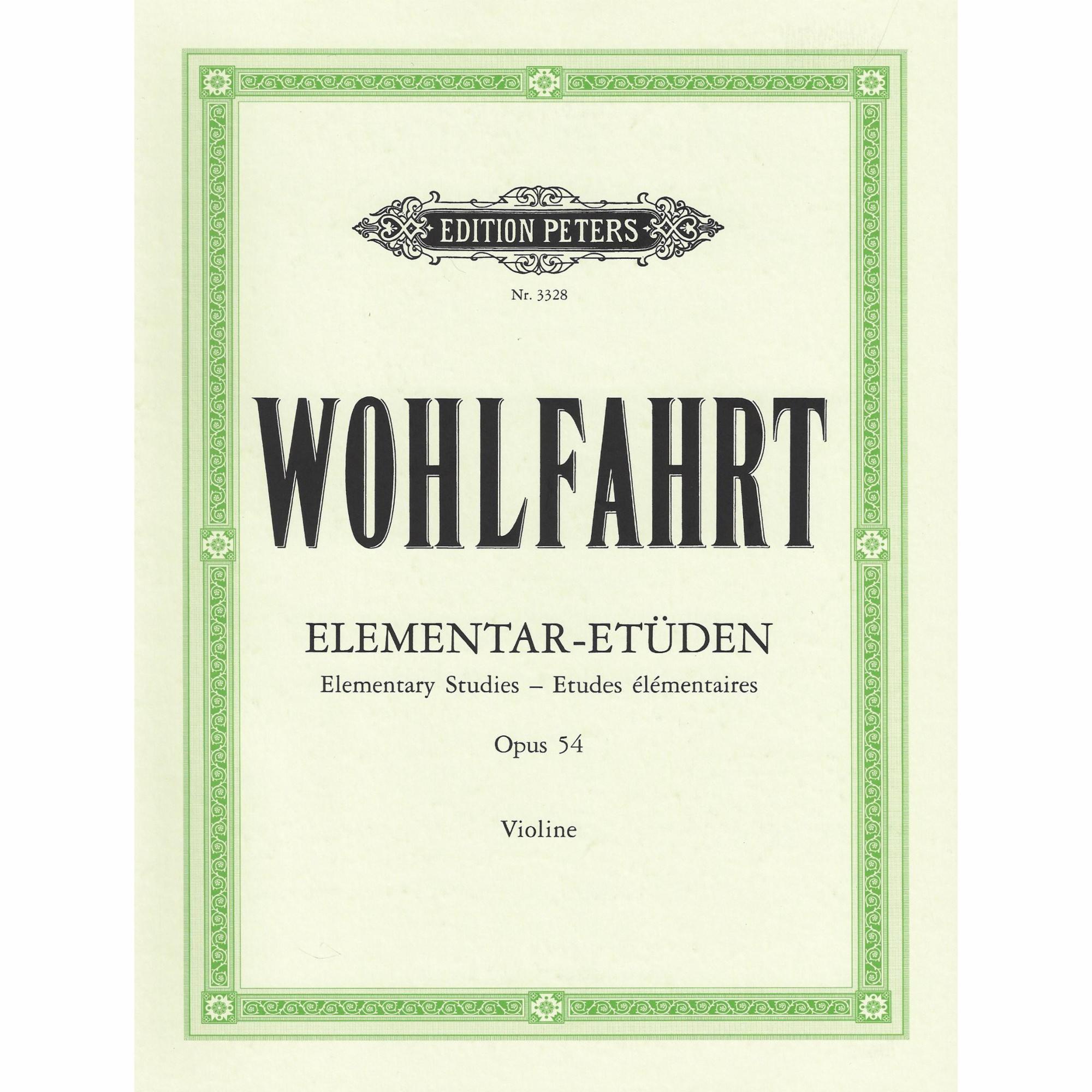 Wohlfahrt -- Elementary Studies, Op. 54 for Violin
