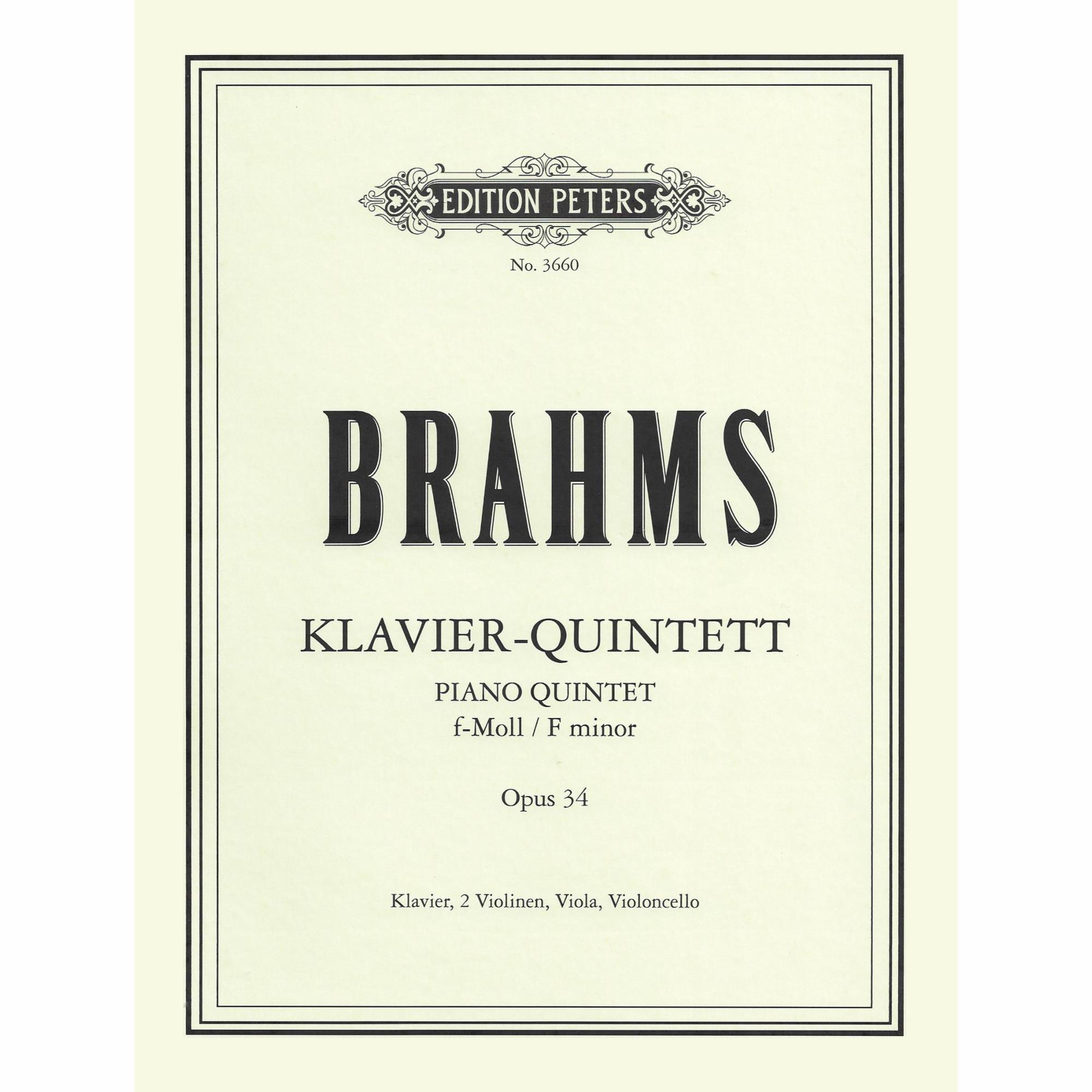 Brahms -- Piano Quintet in F Minor, Op. 34