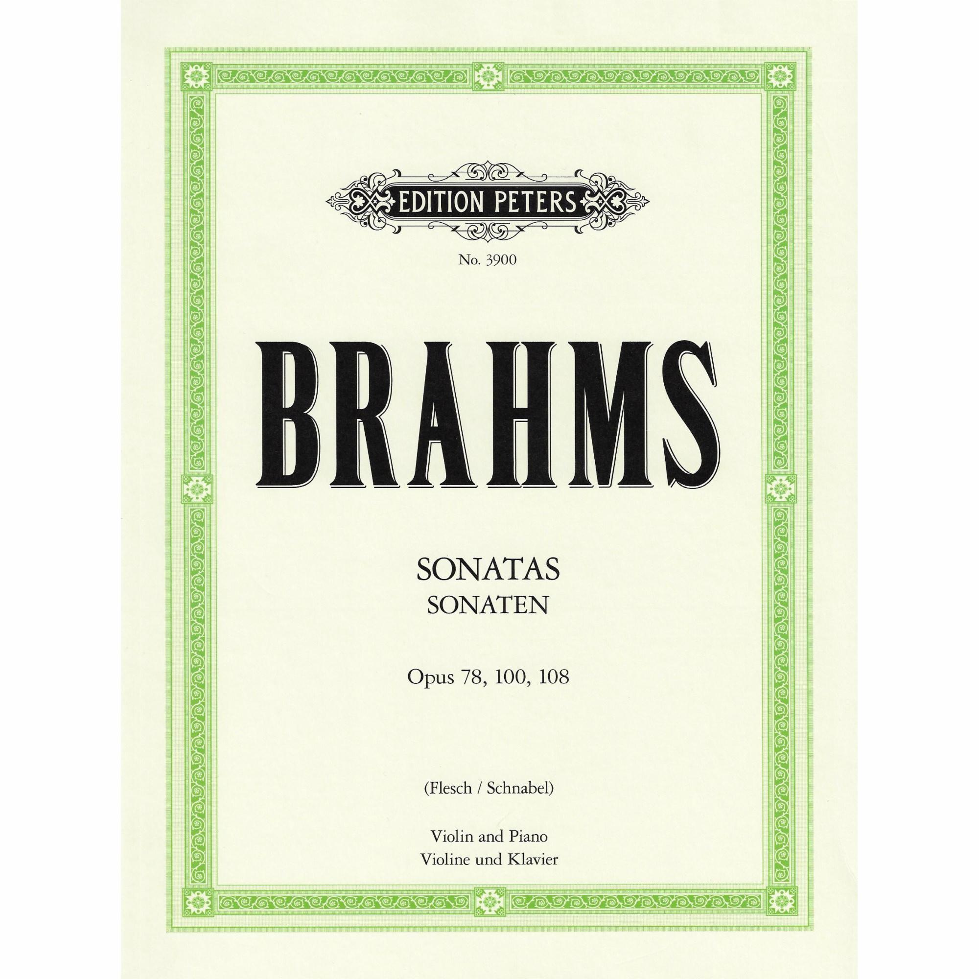 Brahms -- Sonatas, Op. 78, 100 & 108 for Violin and Piano