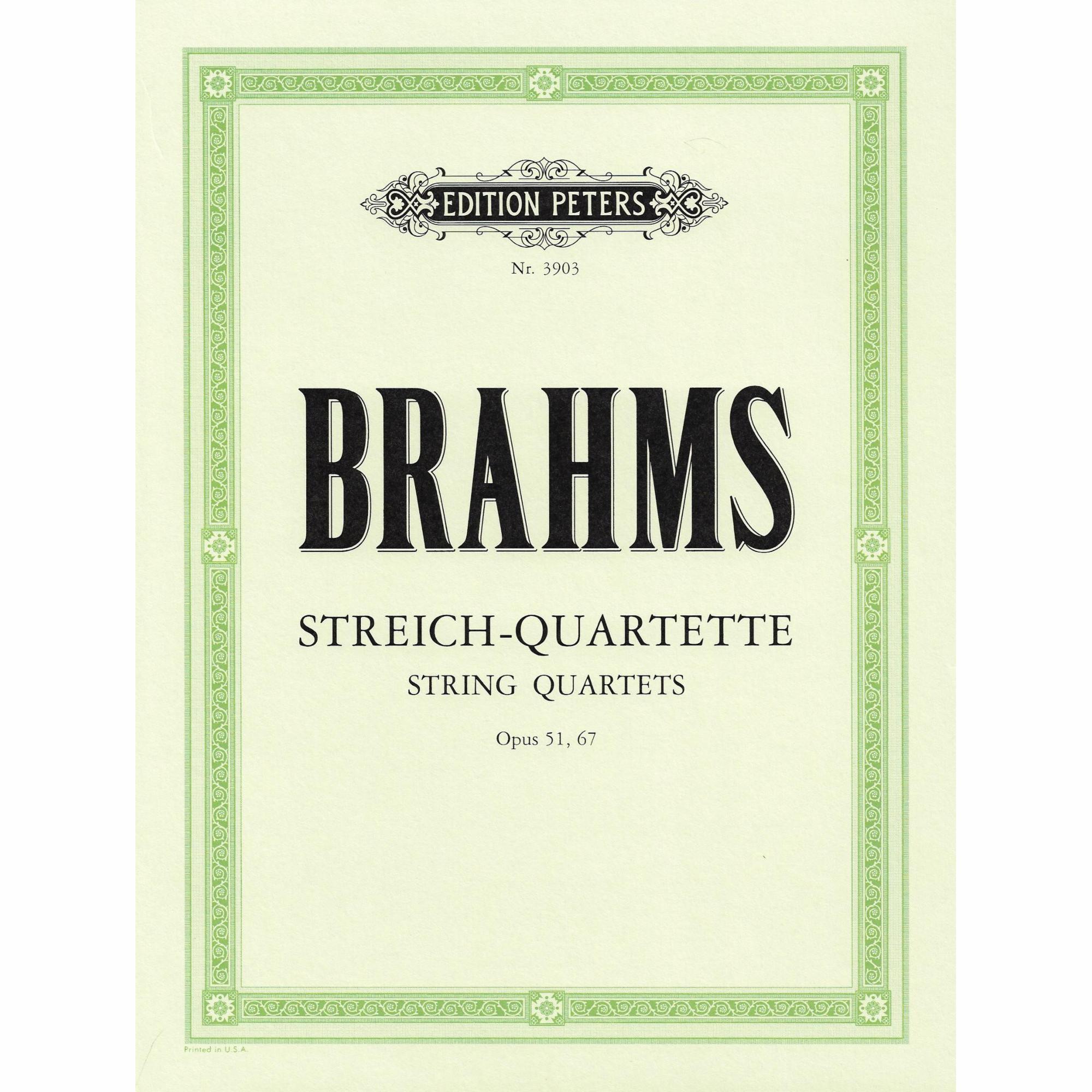 Brahms -- String Quartets, Opp. 51 & 67