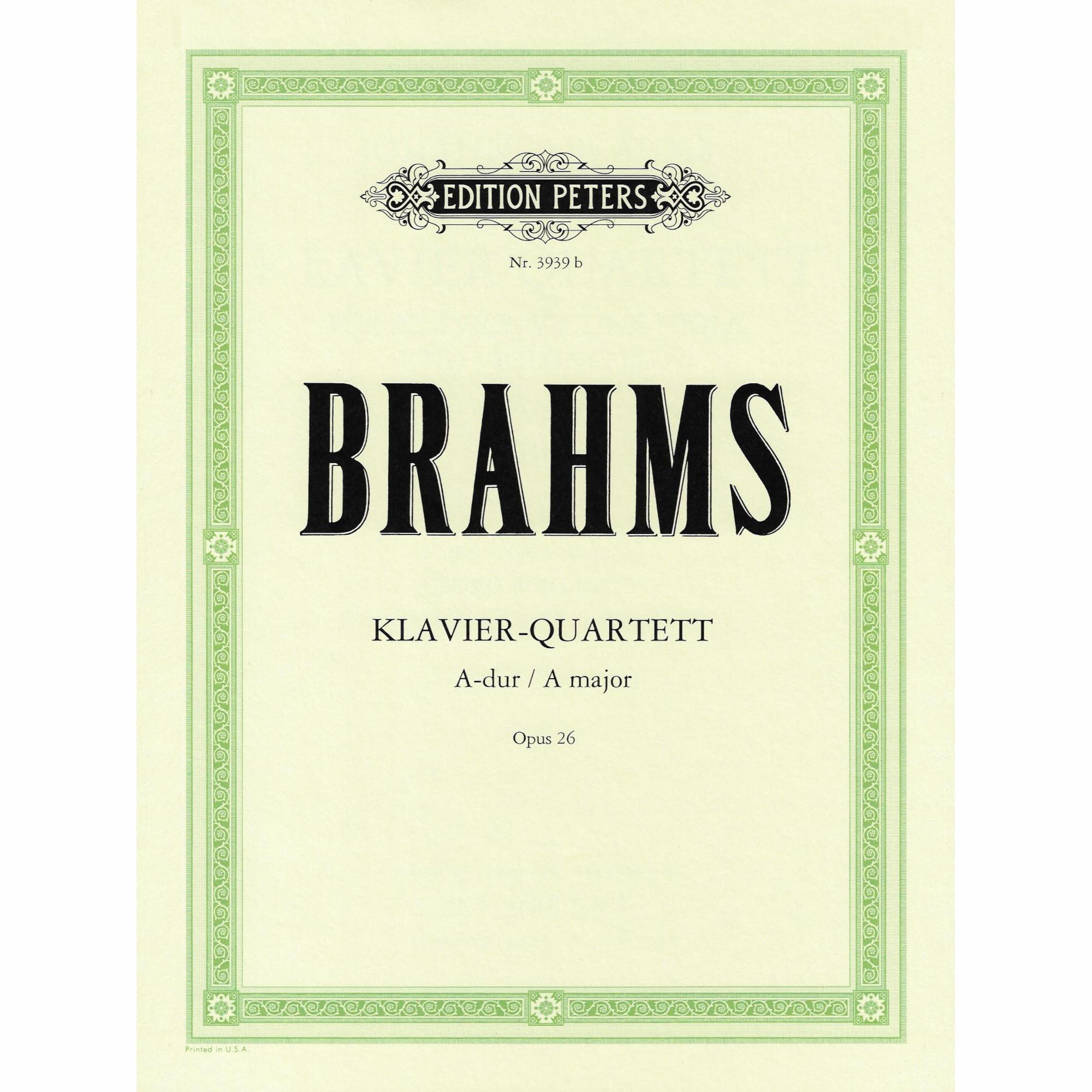 Brahms -- Piano Quartet in A Major, Op. 26