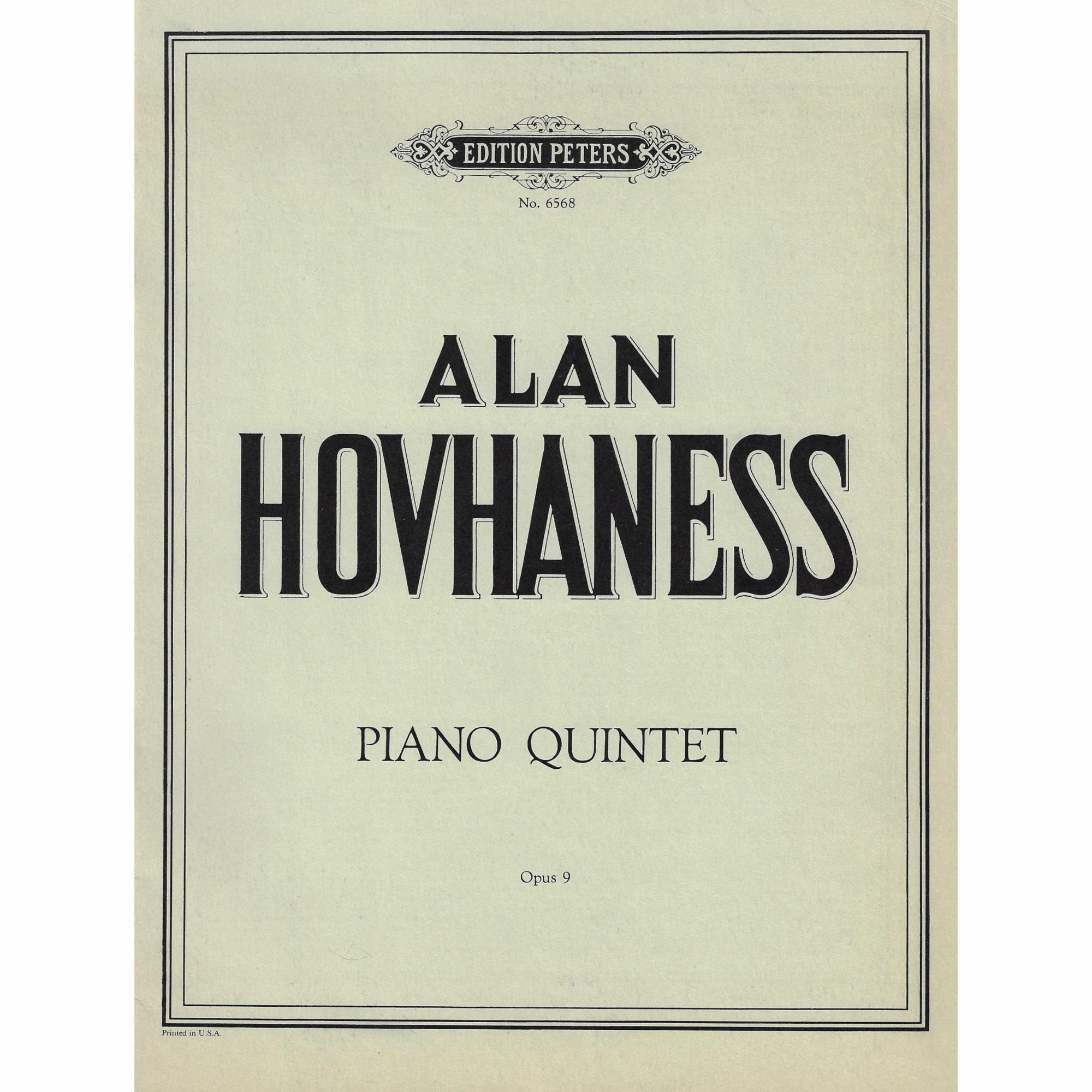 Hovhaness -- Piano Quintet, Op. 9