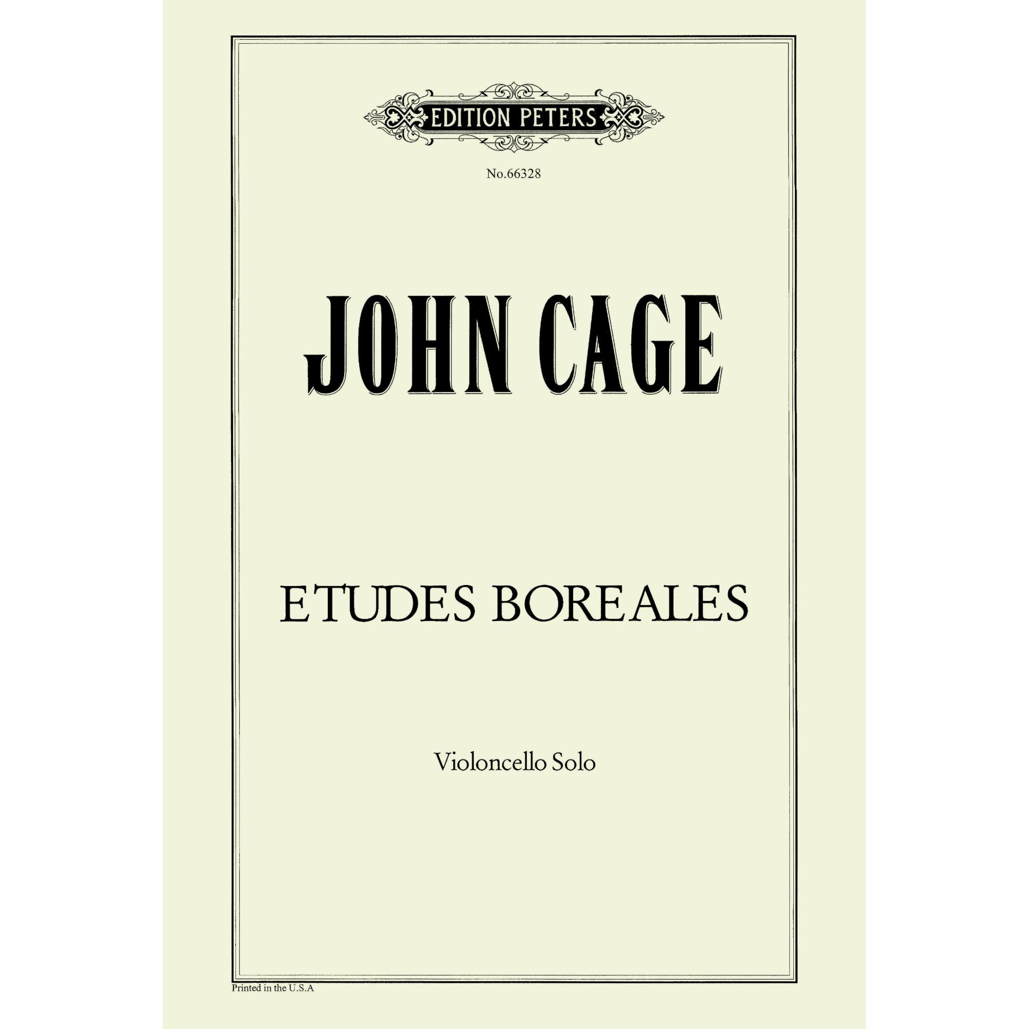 Cage -- Etudes Boreales for Solo Cello