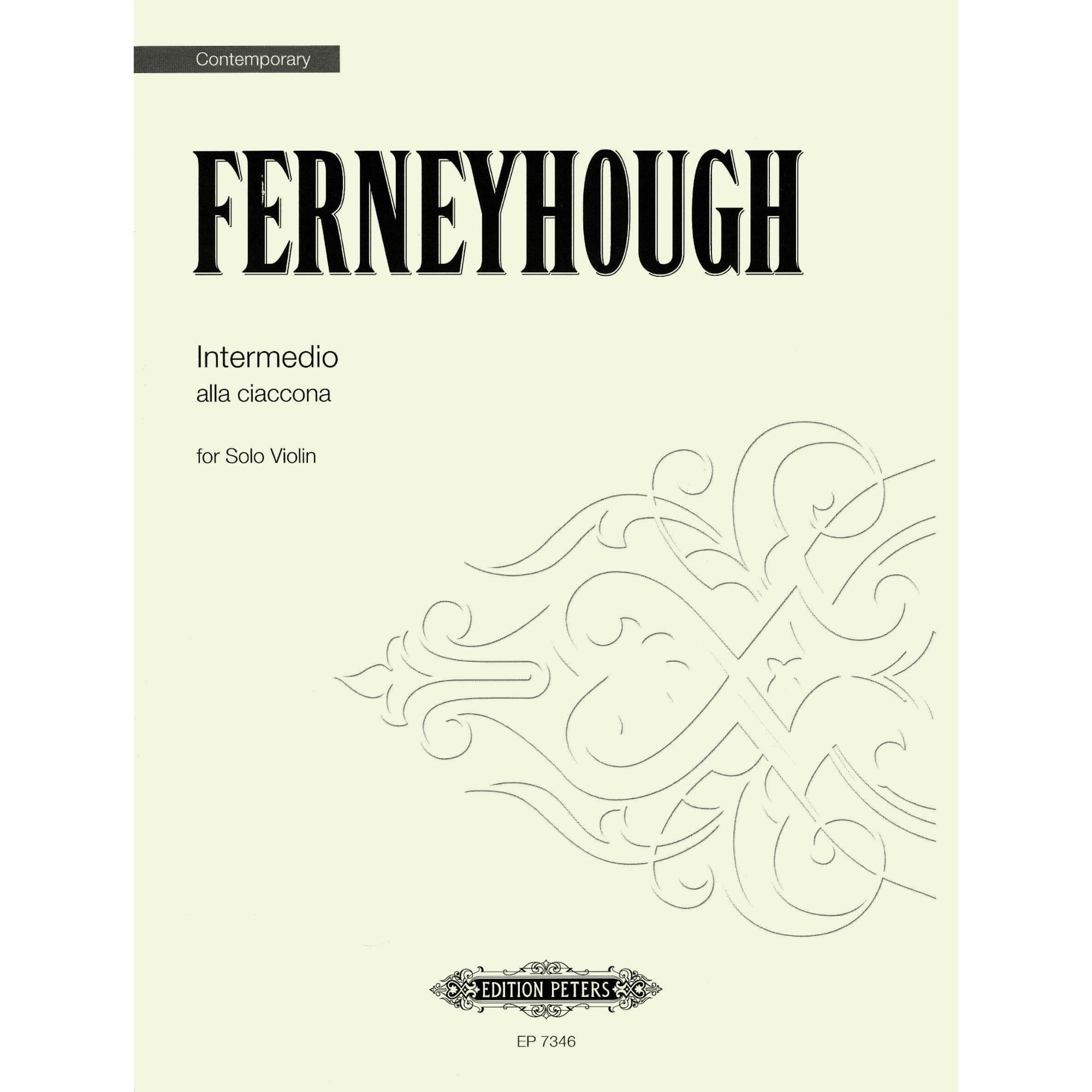 Ferneyhough -- Intermedio alla Ciaccona for Solo Violin