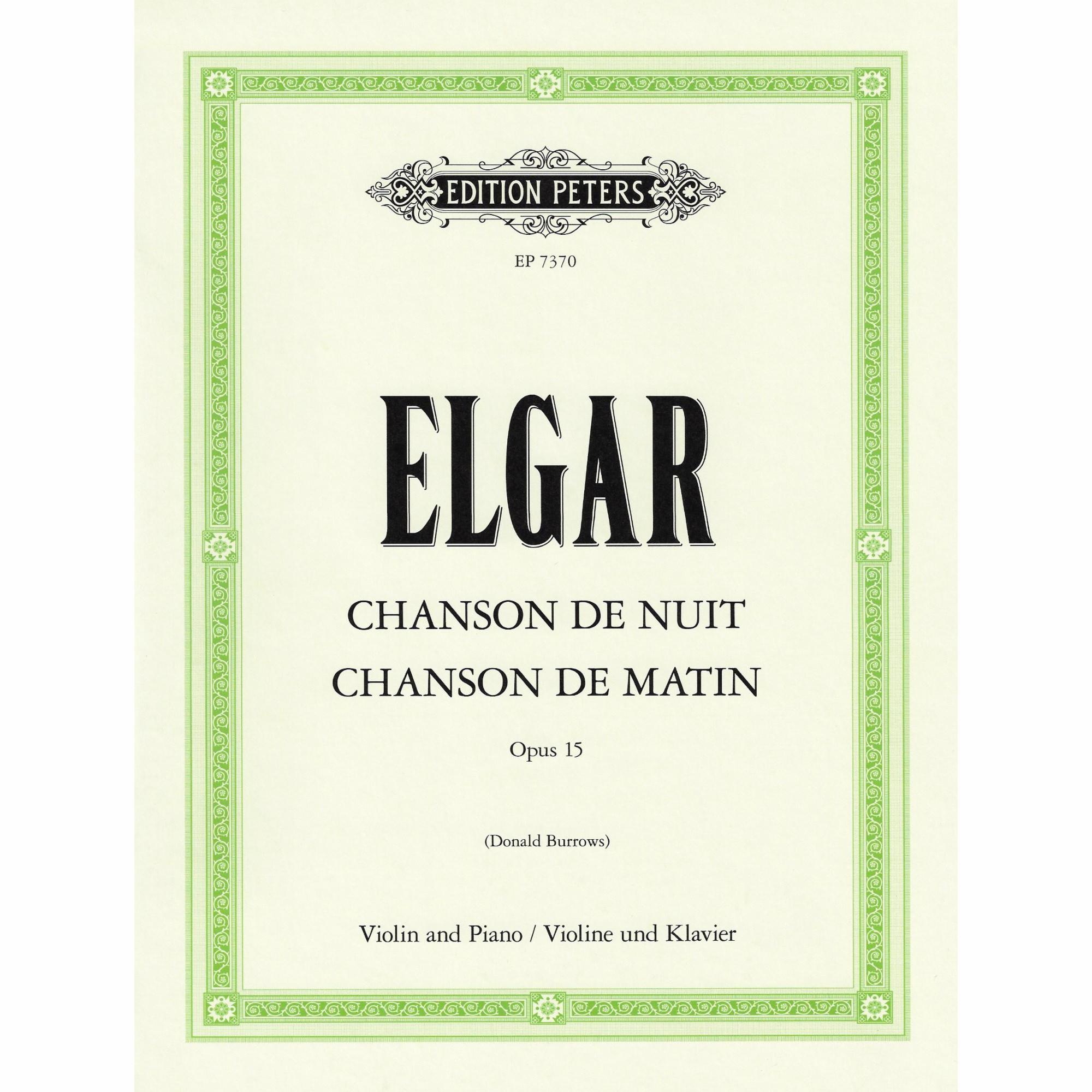 Elgar -- Chanson de Nuit & Chanson de Matin, Op. 15 for Violin and Piano