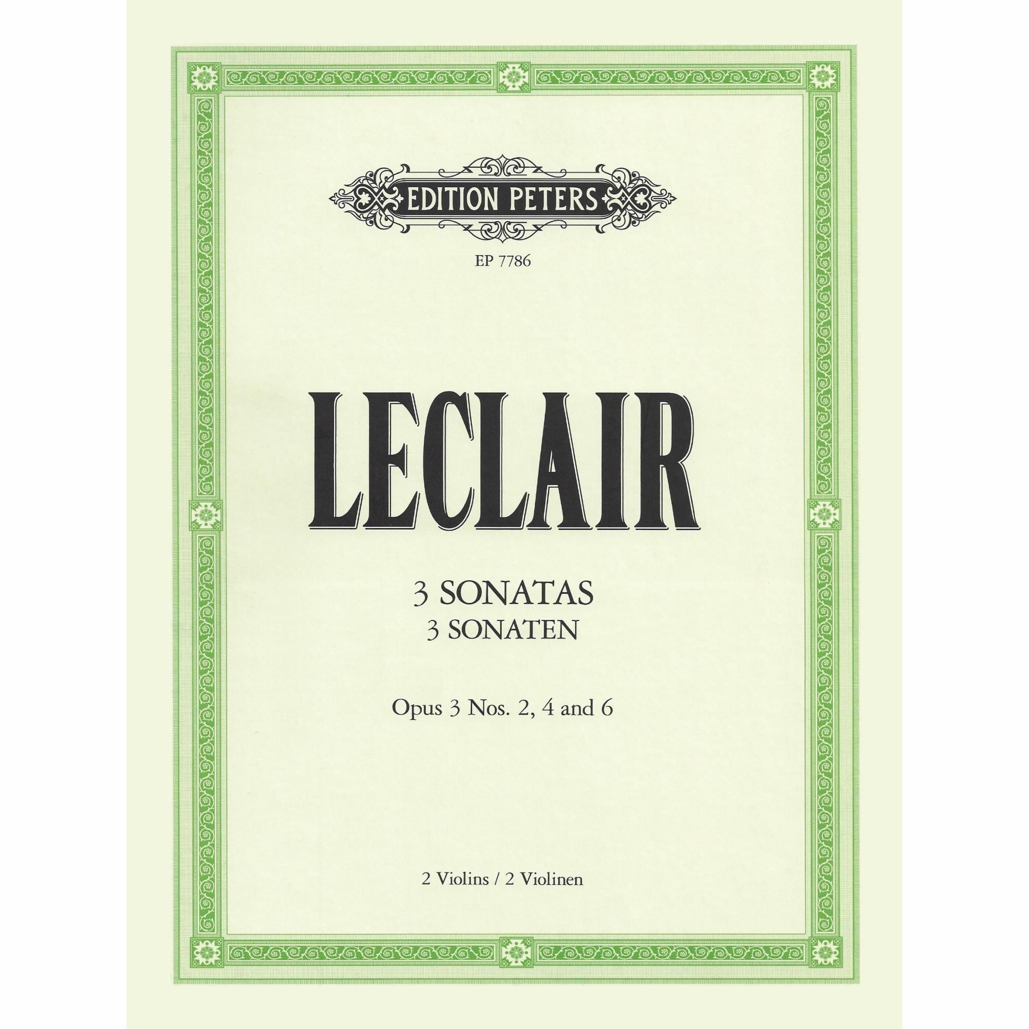 Leclair -- 3 Sonatas for Two Violins