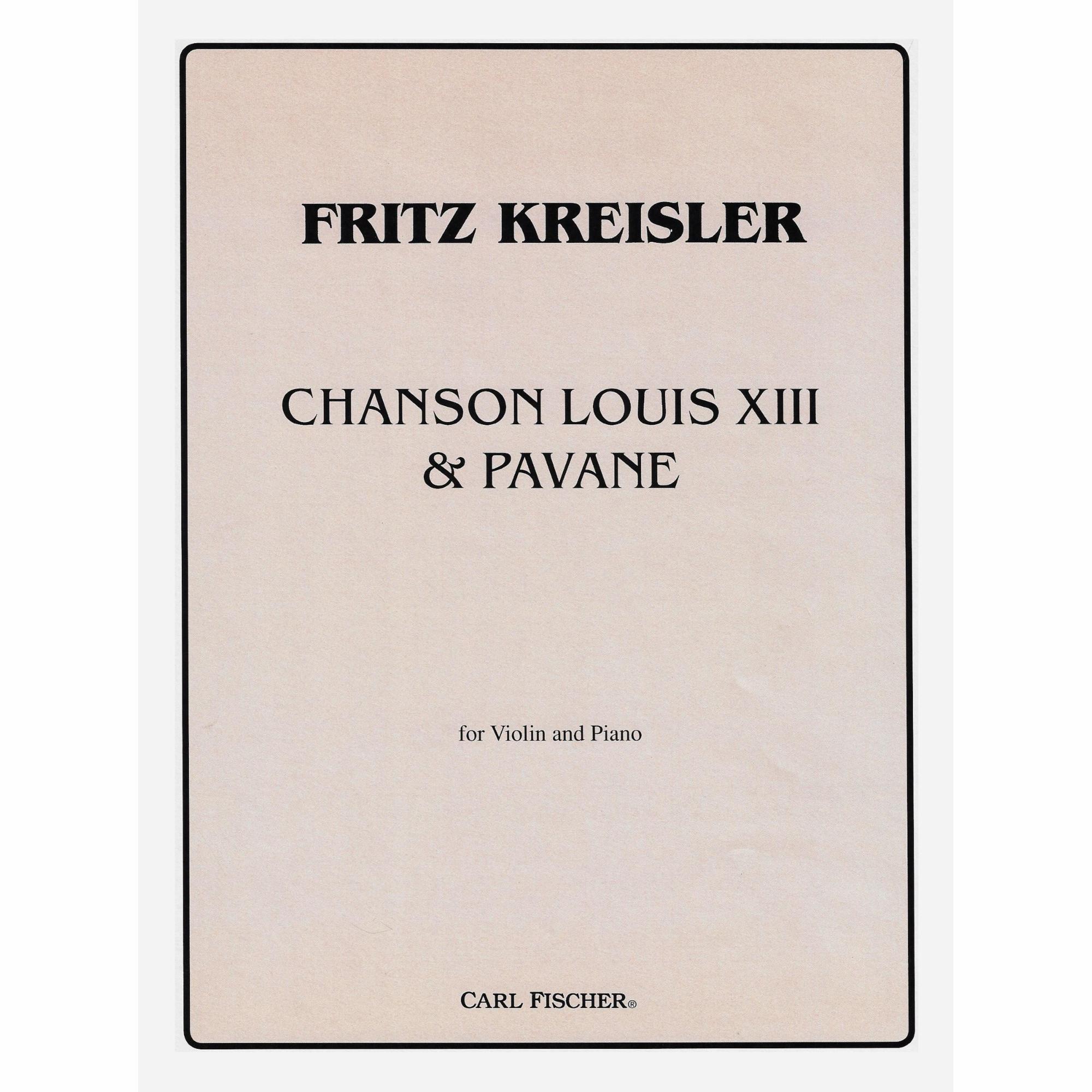 Kreisler -- Chanson Louis XIII & Pavane for Violin and Piano