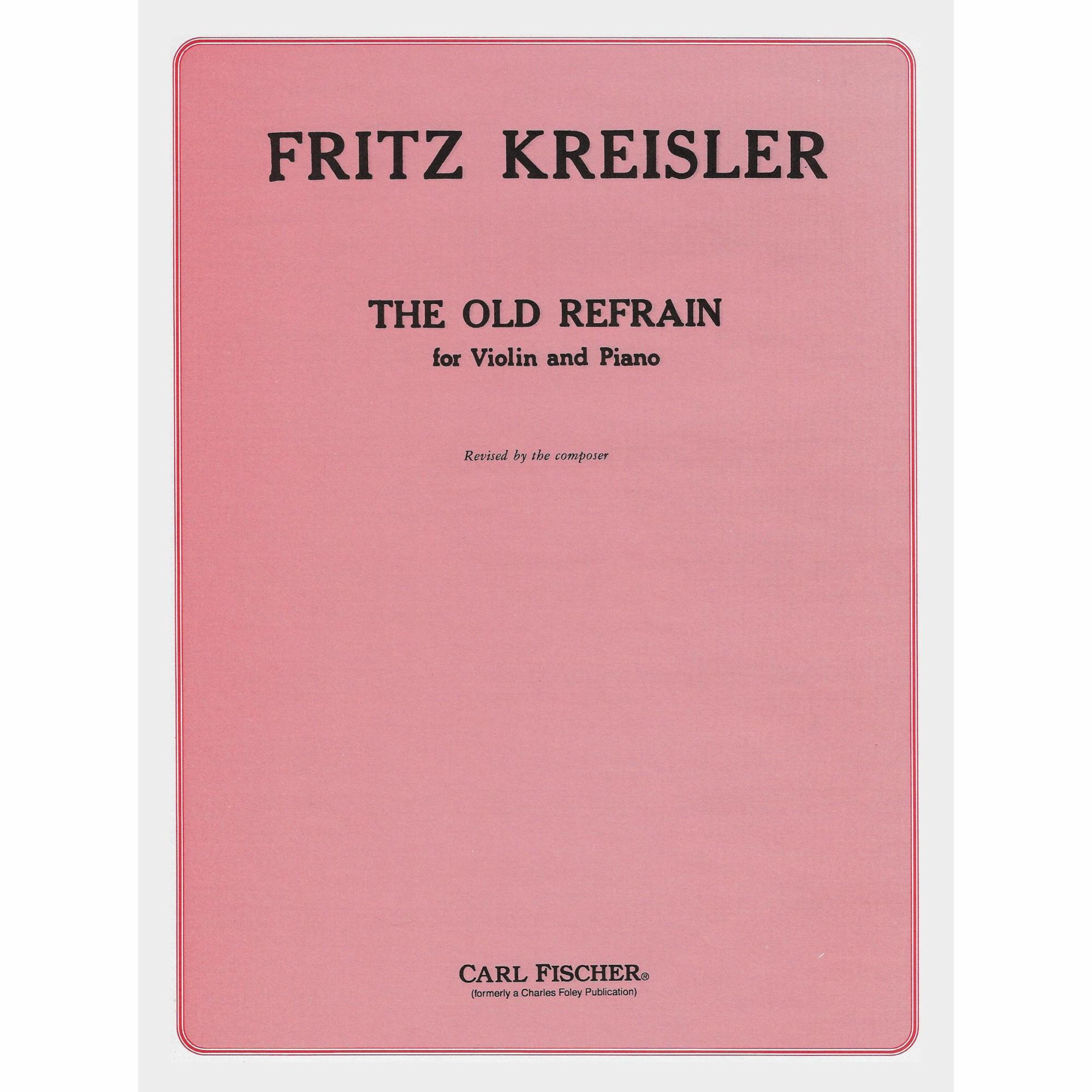 Kreisler -- The Old Refrain for Violin and Piano