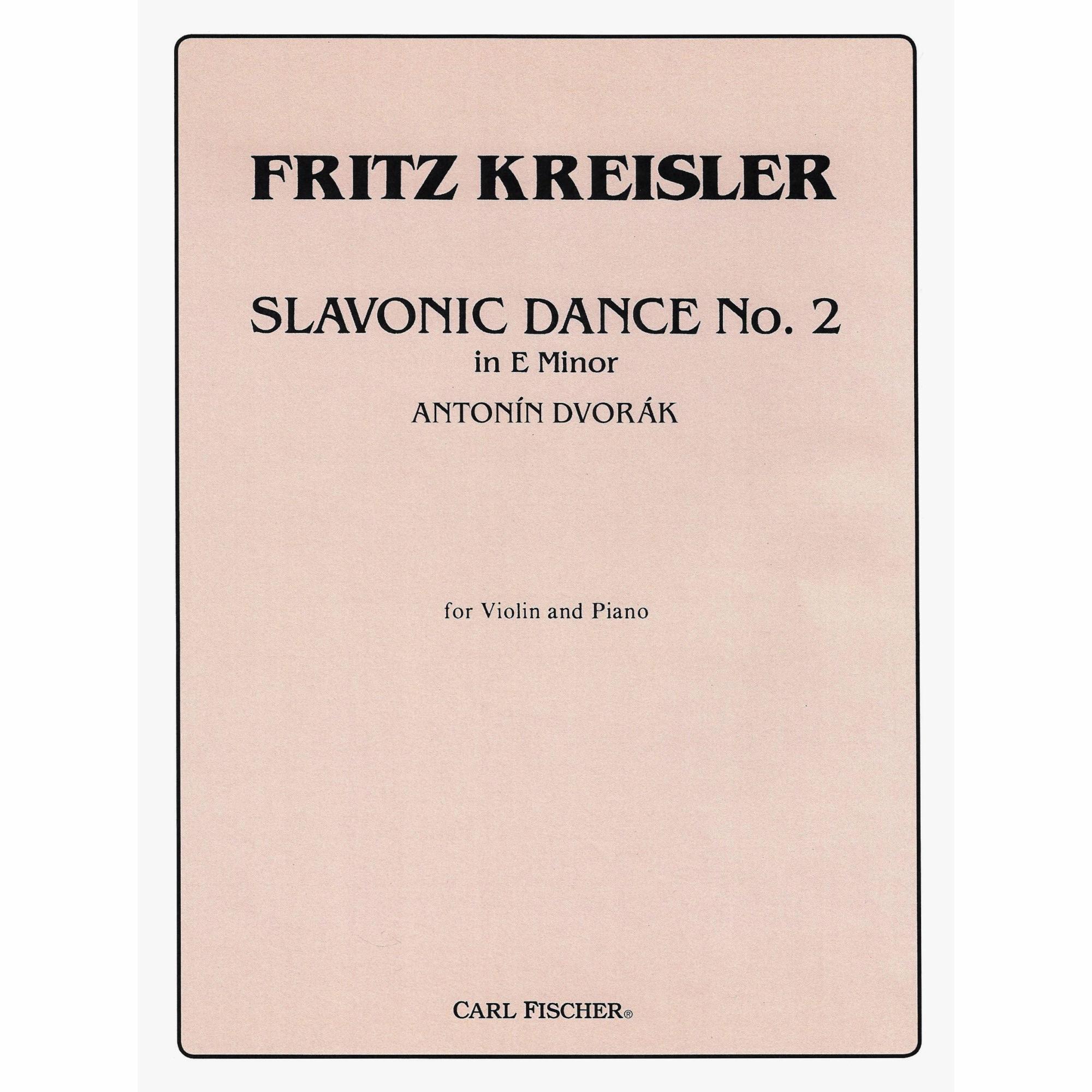 Dvorak -- Slavonic Dance No. 2 in E Minor for Violin and Piano