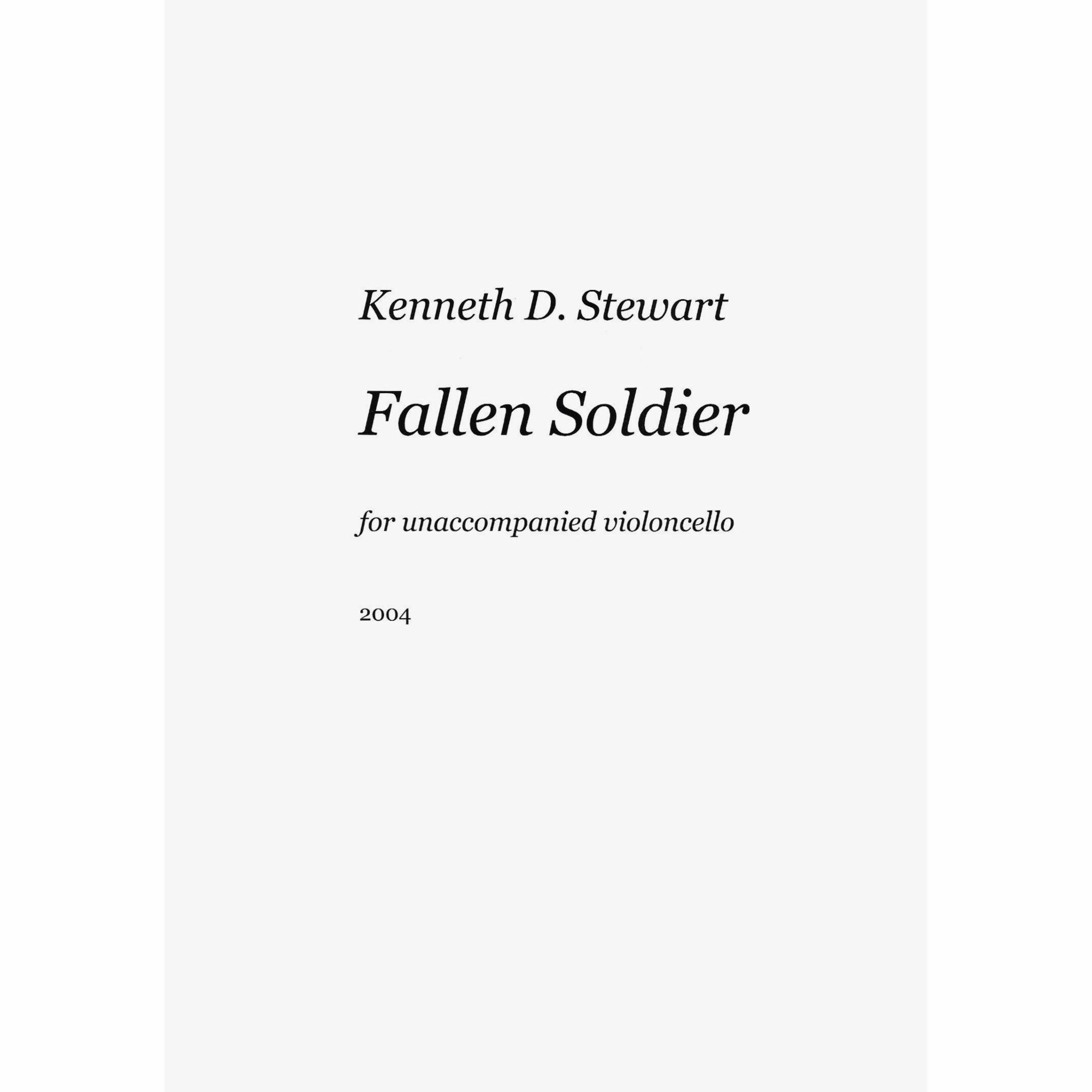 Stewart -- Fallen Soldier for Solo Cello