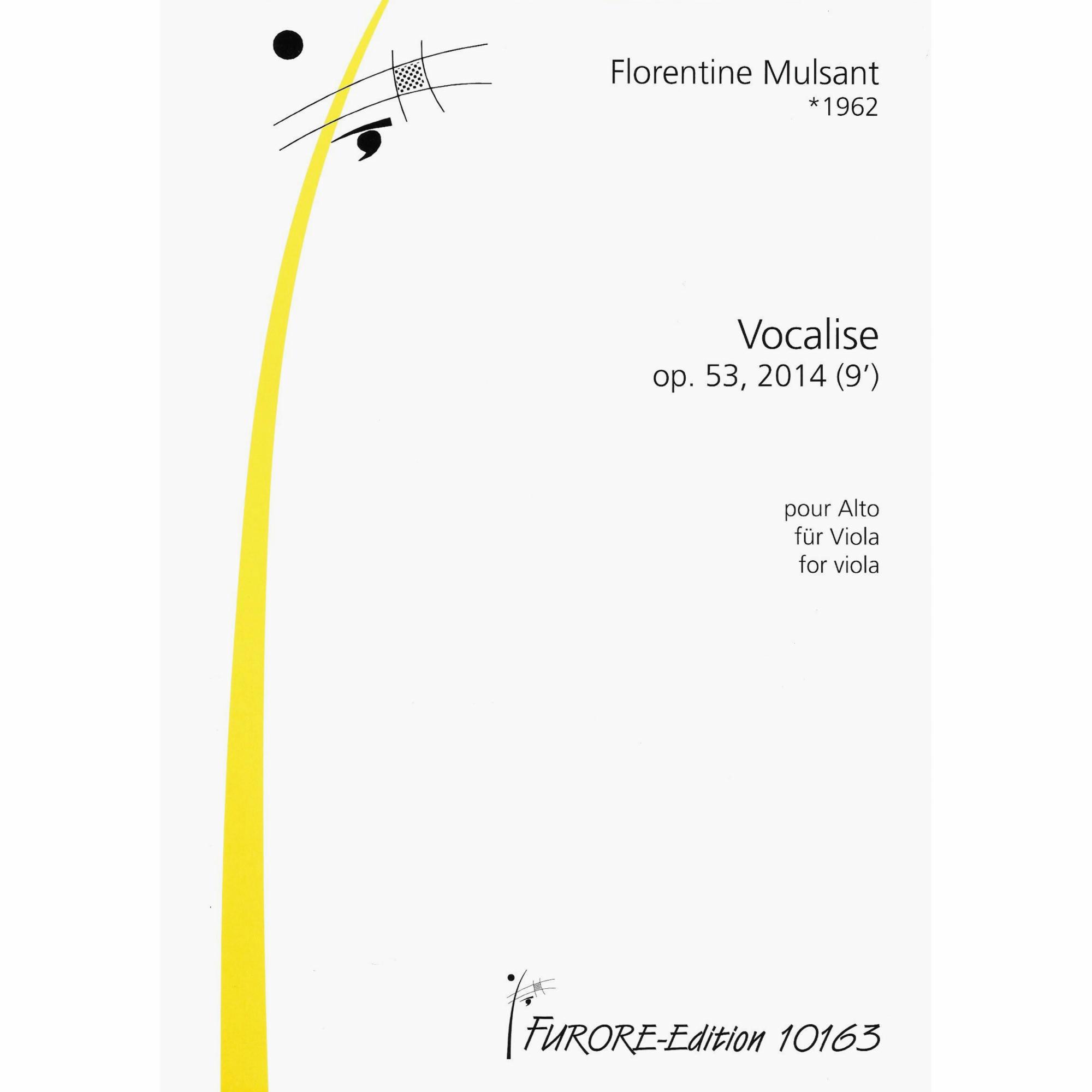 Mulsant -- Vocalise, Op. 53 for Solo Viola