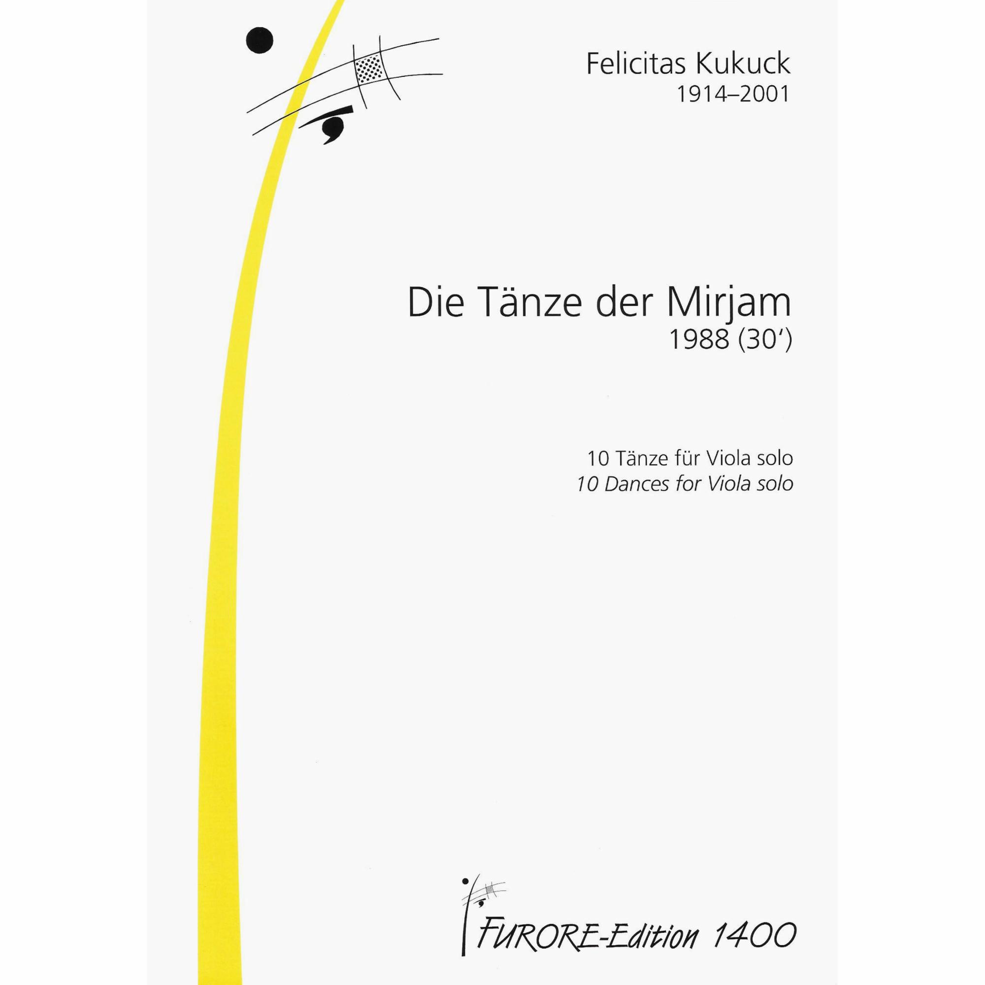 Kukuck -- Die Tanze der Mirjam: 10 Dances for Solo Viola