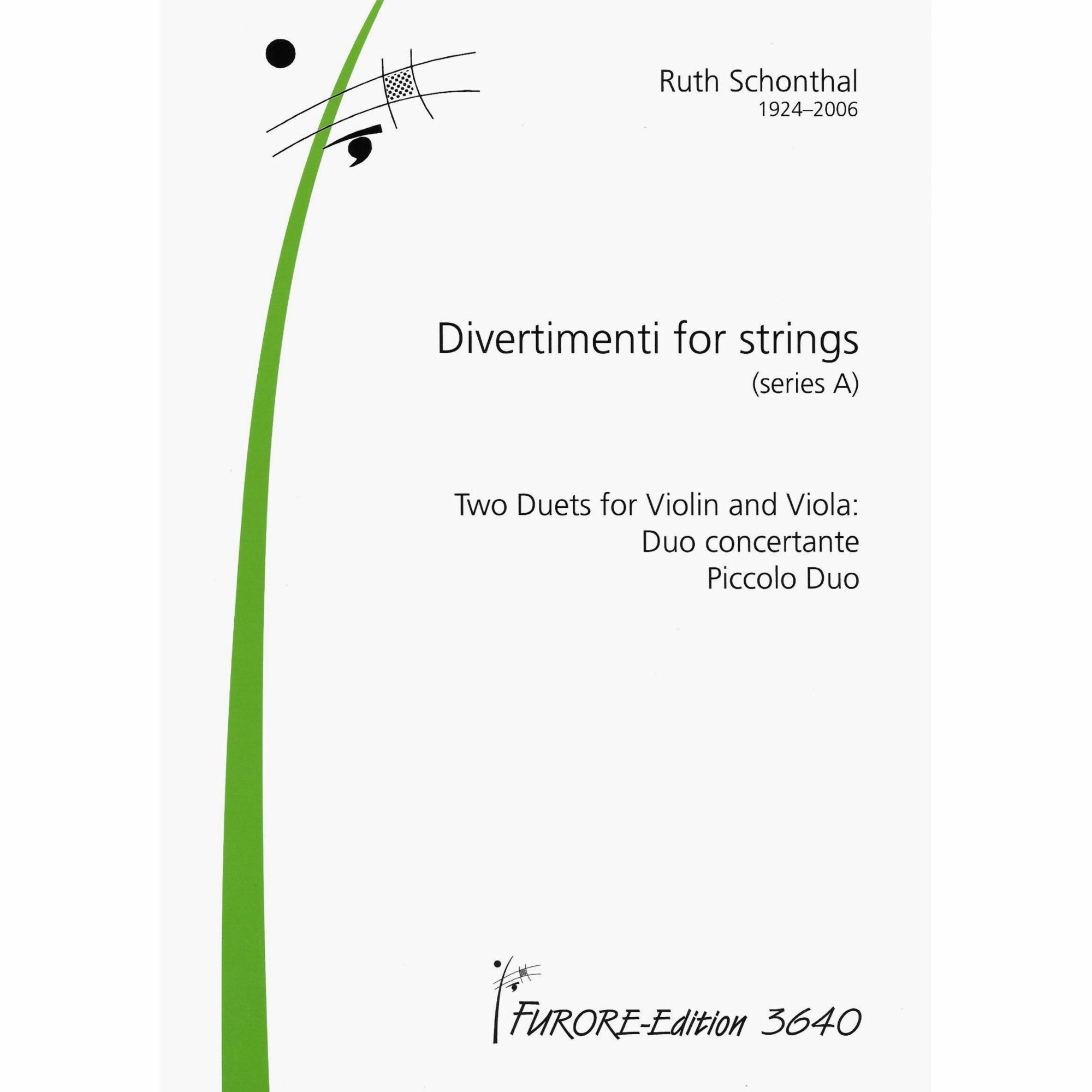 Schonthal -- Two Duets, from Divertimenti for Strings for Violin and Viola