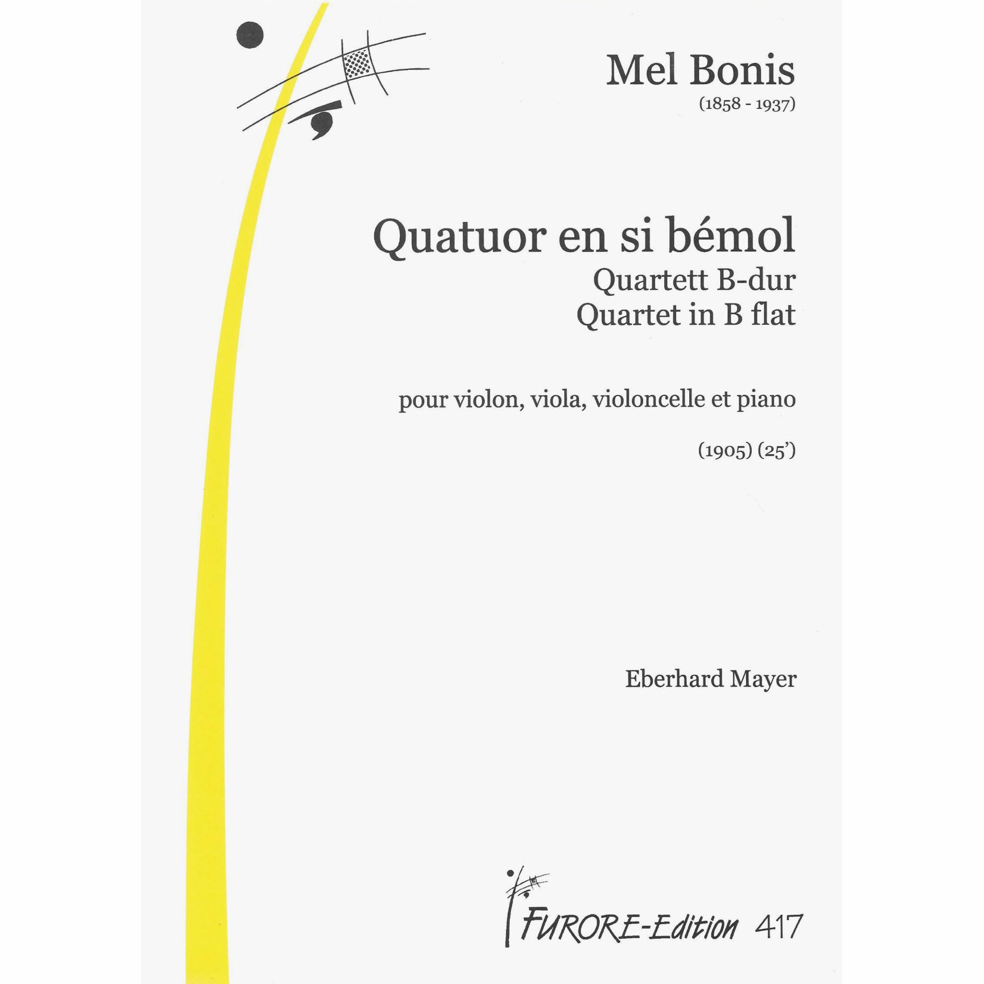 Bonis -- Piano Quartet in B-flat Major