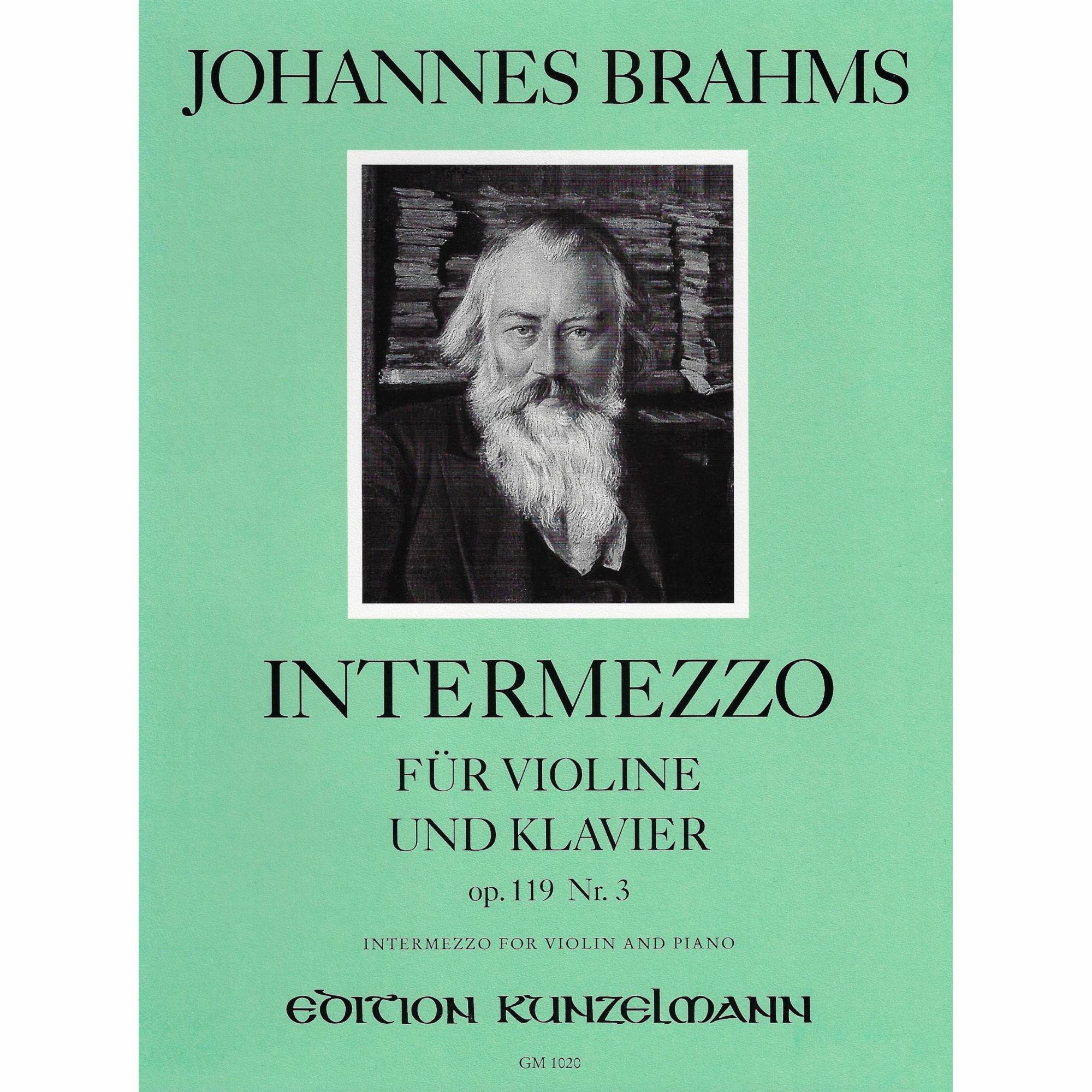 Brahms -- Intermezzo, Op. 119, No. 3 for Violin and Piano